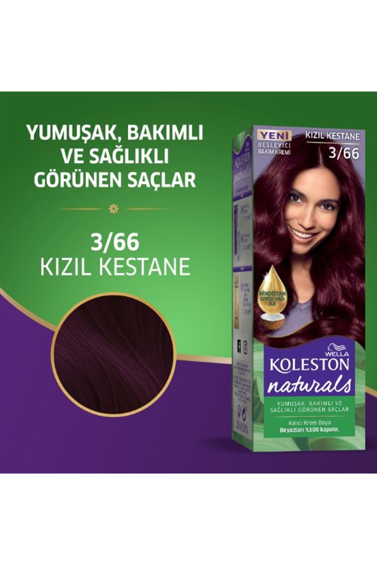 Naturals Saç Boyası Kızıl Kestane 3/66 - Lisinya