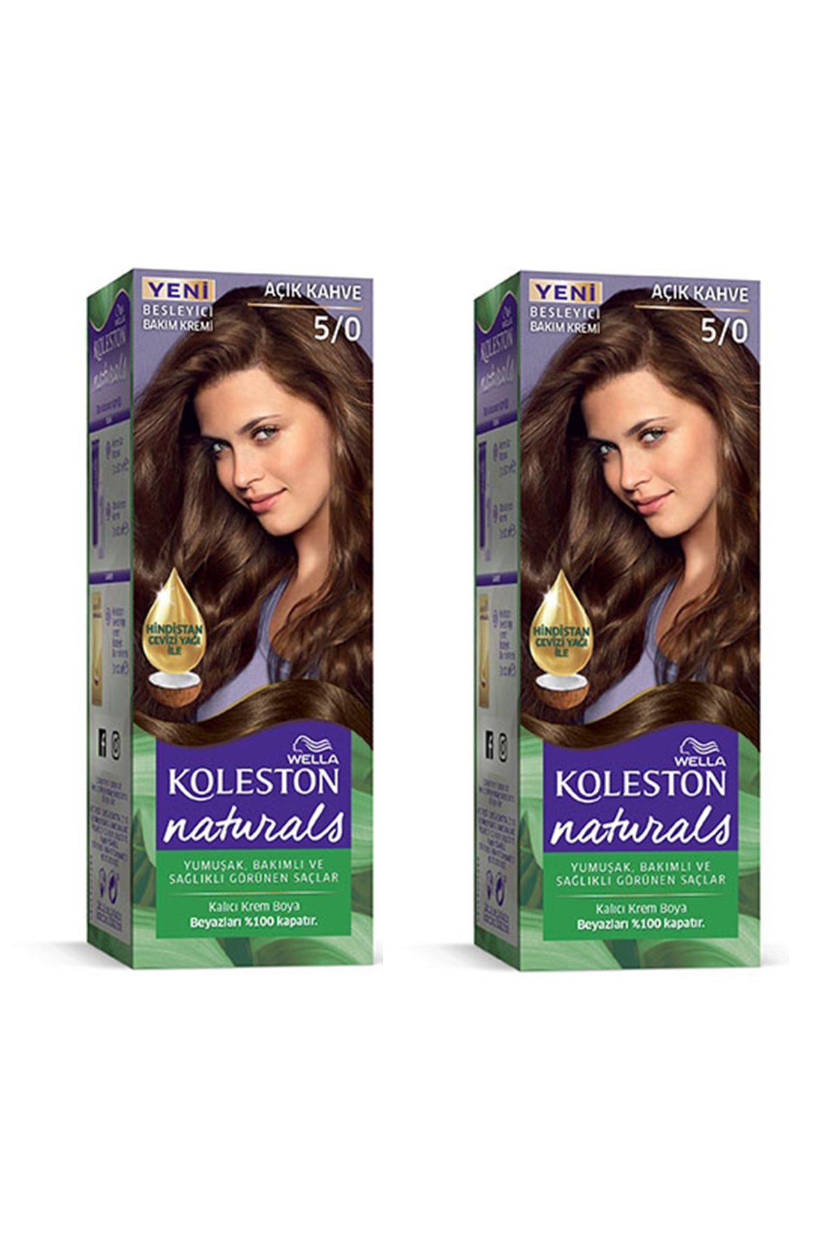 Naturals Saç Boyası Açık Kahve 5/0 2x Paket - Lisinya