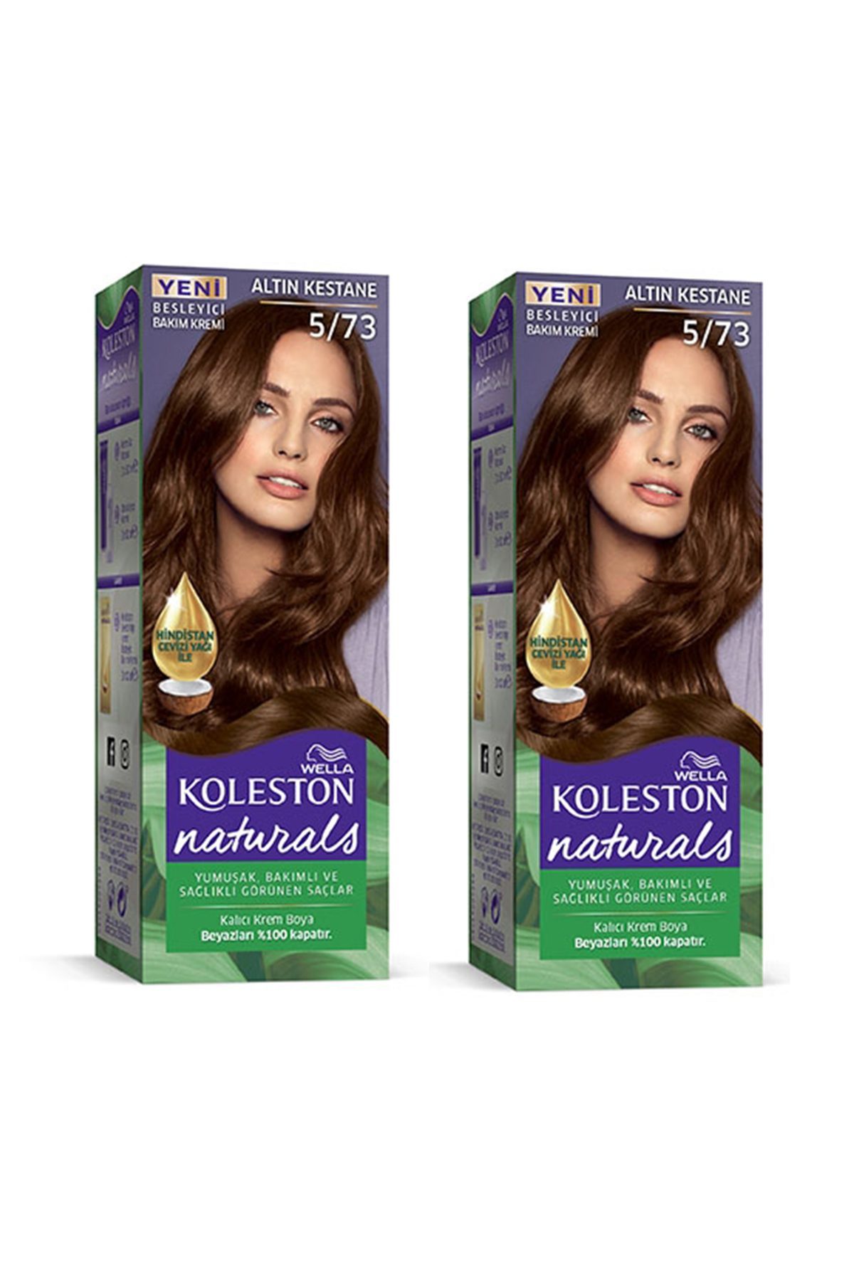 Naturals Saç Boyası Altın Kestane 5/73 2x Paket - Lisinya