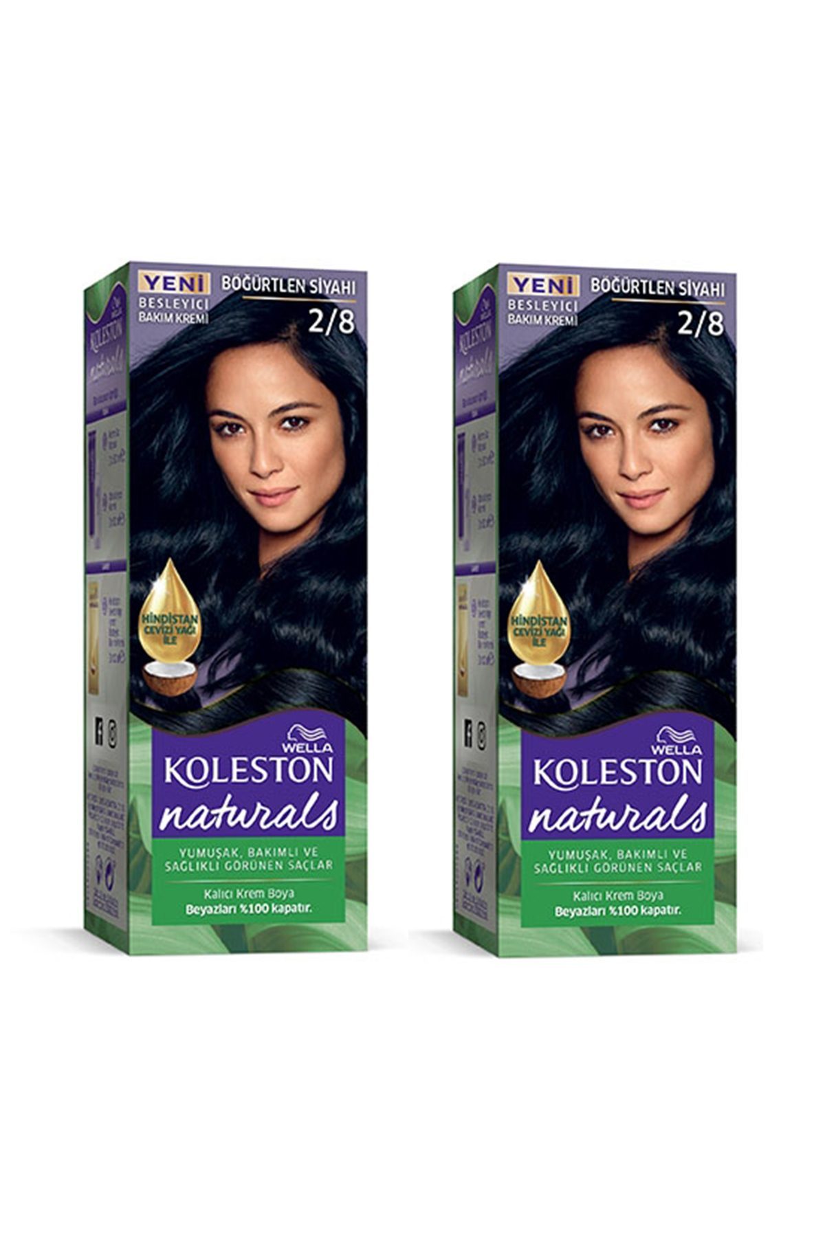 Naturals Saç Boyası Böğürtlen Siyahı 2/8 2x Paket - Lisinya