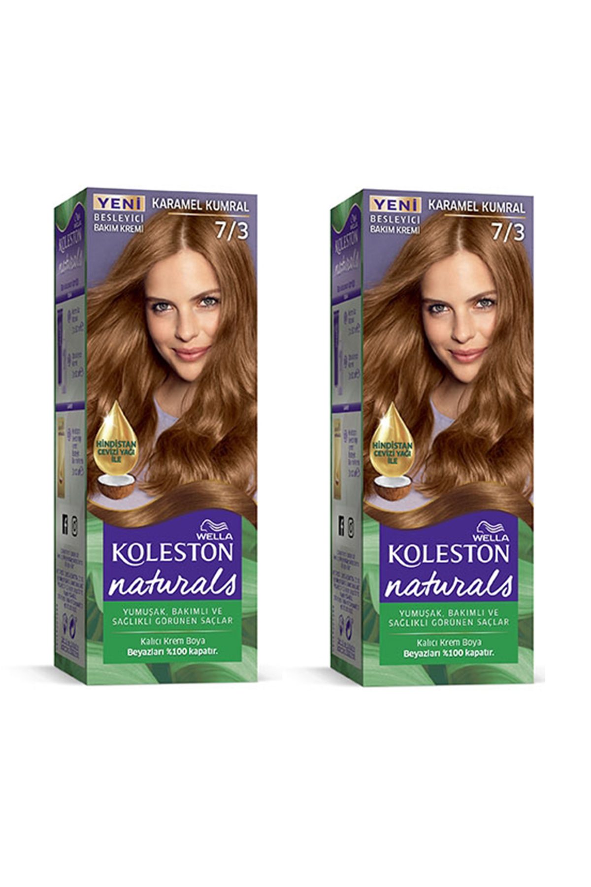 Naturals Saç Boyası Karamel Kumral 7/3 2x Paket - Lisinya