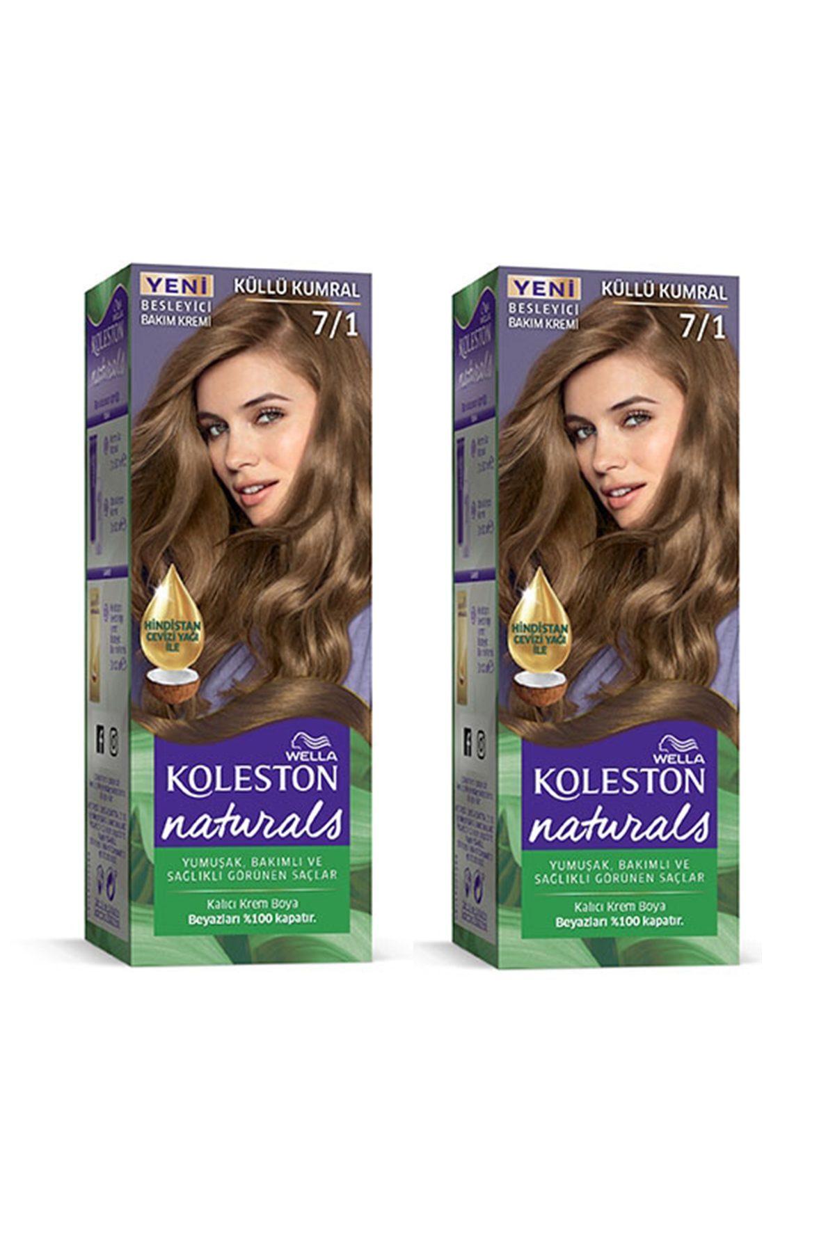 Naturals Saç Boyası Küllü Kumral 7/1 2x Paket - Lisinya