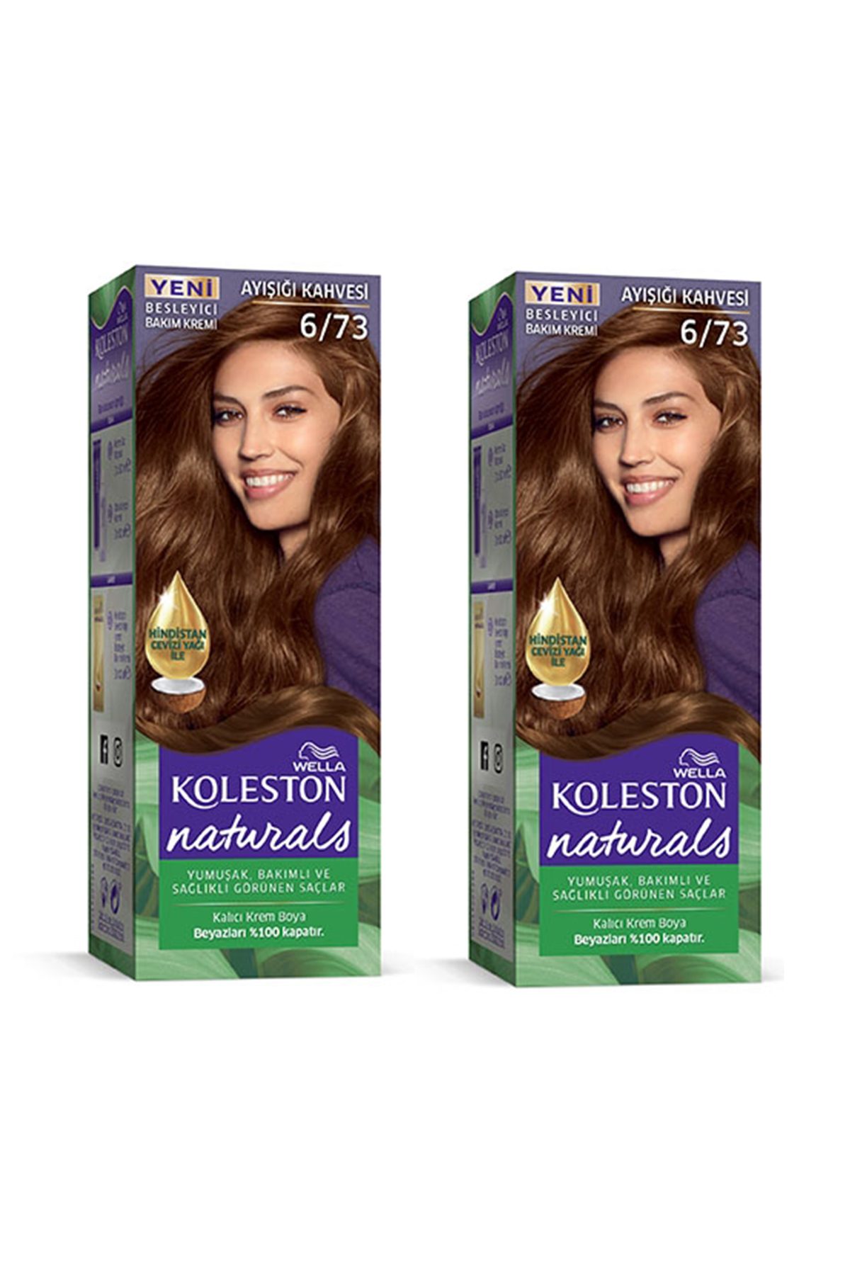 Naturals Saç Boyası Ayışığı Kahvesi 6/73 2x Paket - Lisinya