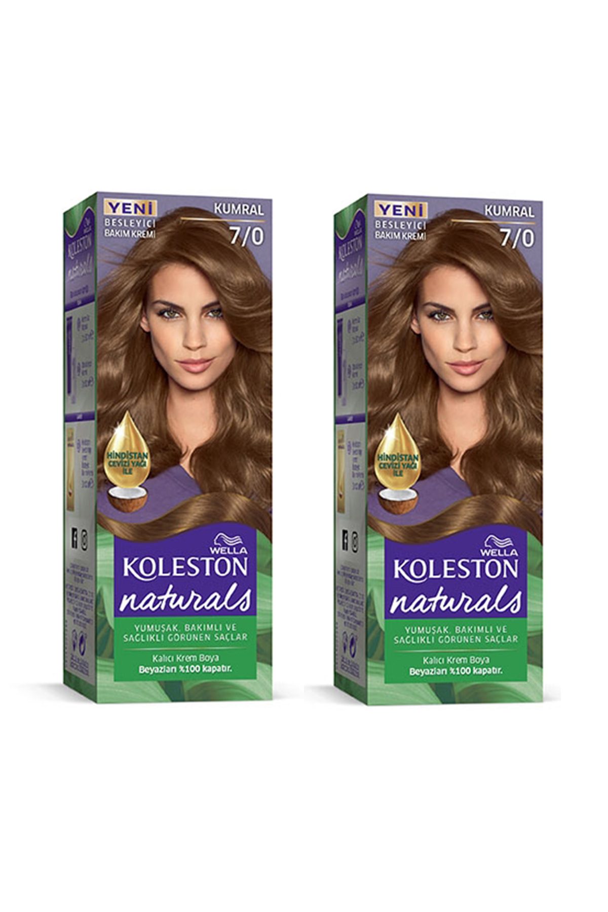 Naturals Saç Boyası Kumral 7/0 2x Paket - Lisinya