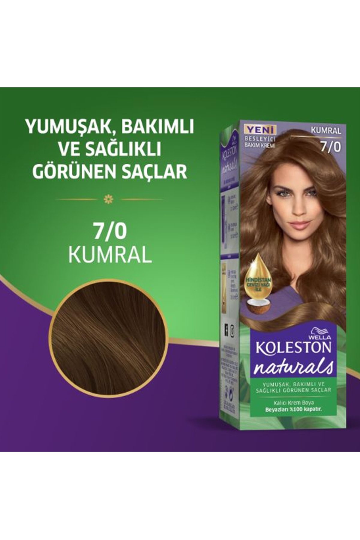 Naturals Saç Boyası Kumral 7/0 2x Paket - Lisinya