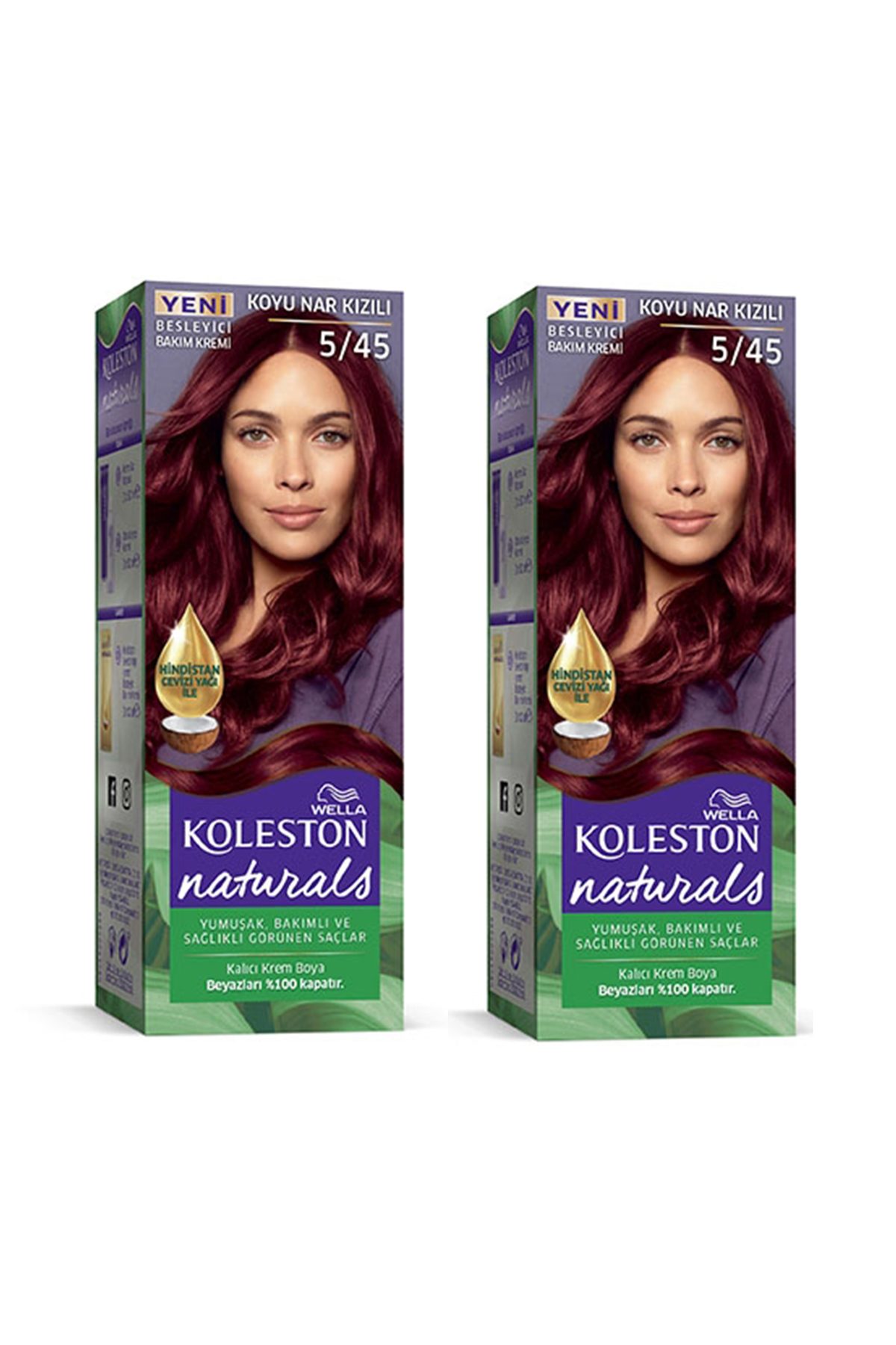 Naturals Saç Boyası Koyu Nar Kızılı 5/45 2x Paket - Lisinya