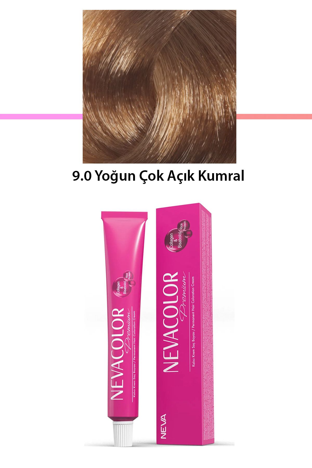 Premium 9.0 Yoğun Çok Açık Kumral - Kalıcı Krem Saç Boyası 50 g Tüp - Lisinya