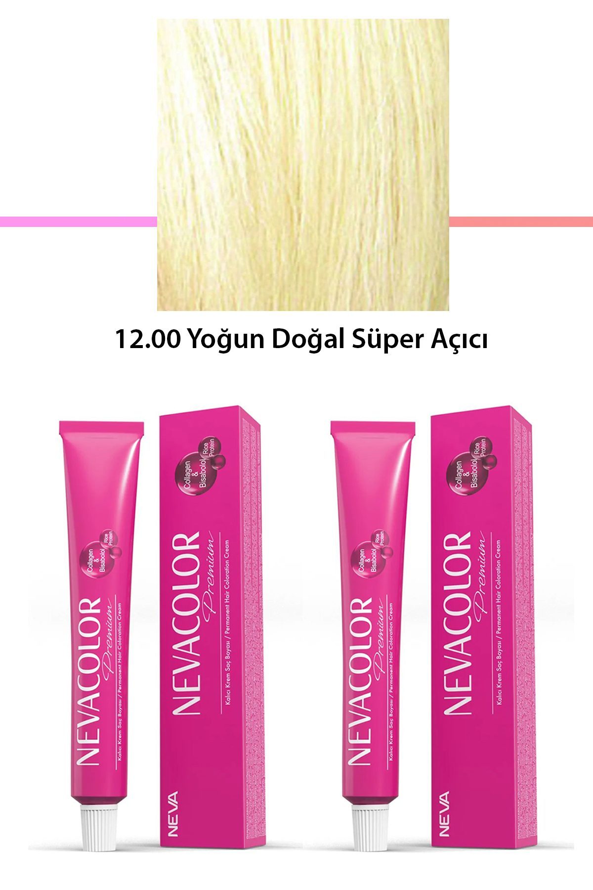 2 li Set Premium 12.00 Yoğun Doğal Süper Açıcı - Kalıcı Krem Saç Boyası 2 X 50 g Tüp - Lisinya