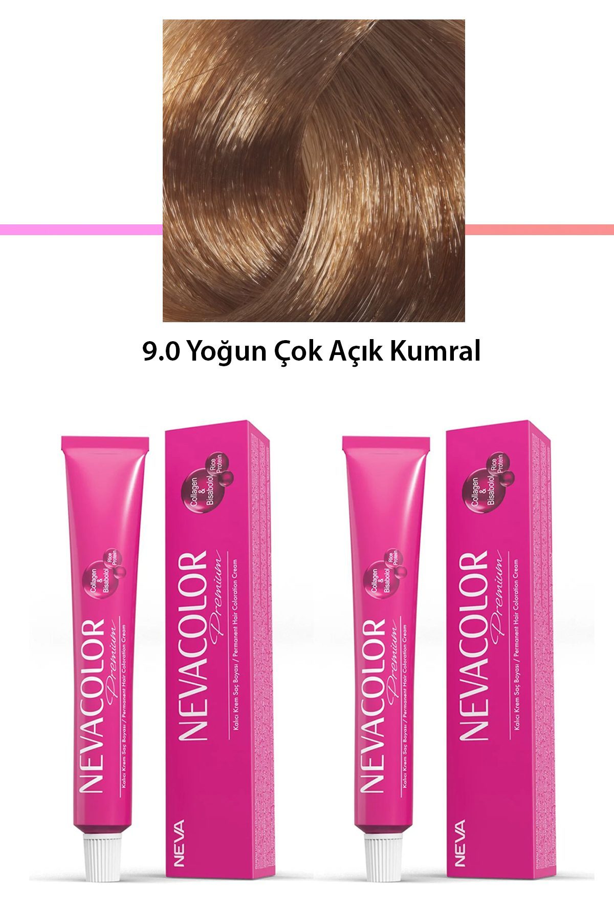 2 li Set Premium 9.0 Yoğun Çok Açık Kumral - Kalıcı Krem Saç Boyası 2 X 50 g Tüp - Lisinya