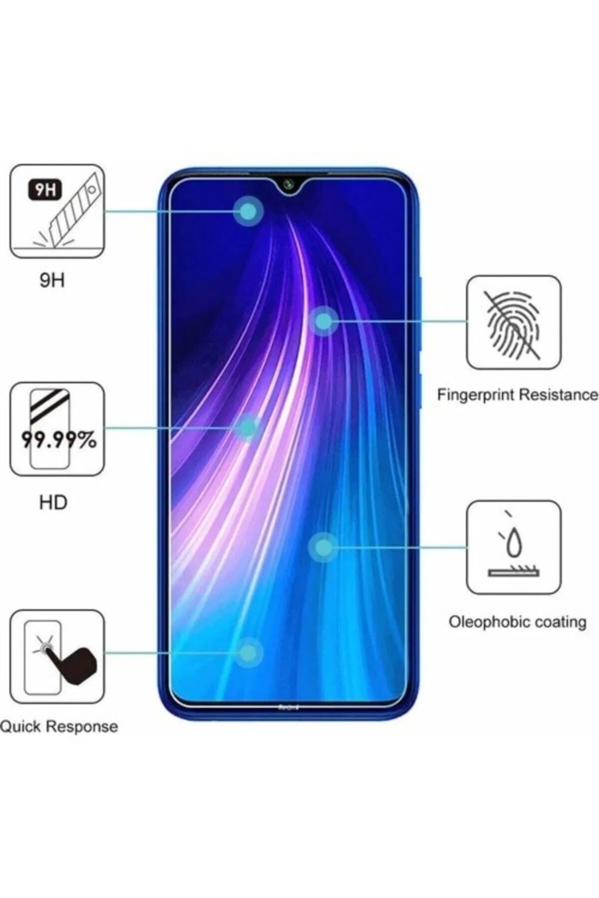 Huawei P20 Lite Uyumlu Premium Ekran Koruyucu 9h Sert Temperli Kırılmaz Cam Koruma Şeffaf - Lisinya