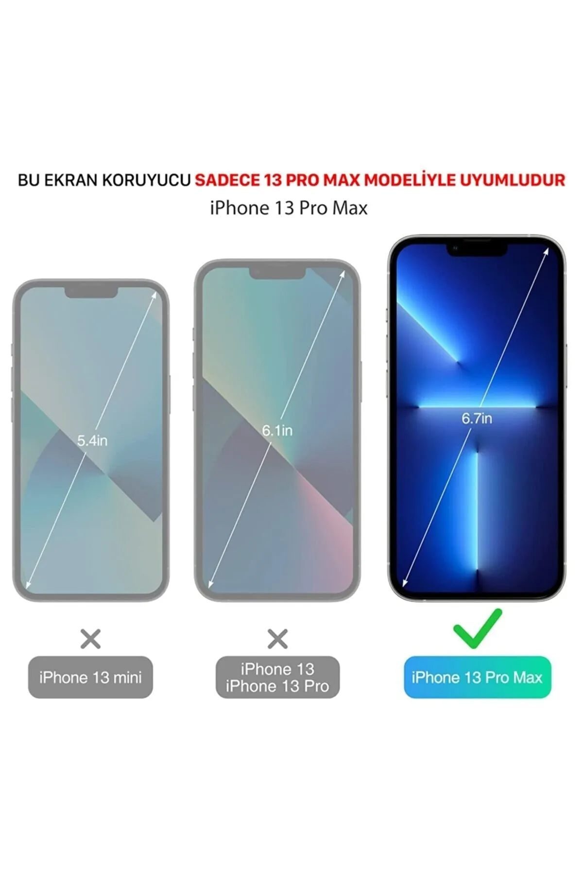 Iphone 13 Pro Max Uyumlu Premium Ekran Koruyucu 9h Sert Temperli Kırılmaz Cam Koruma Şeffaf - Lisinya