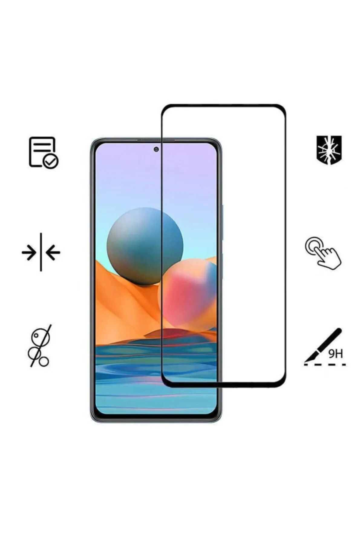 Xiaomi Redmi 9 Uyumlu Premium Ekran Koruyucu 9h Sert Temperli Kırılmaz Cam Koruma Şeffaf - Lisinya