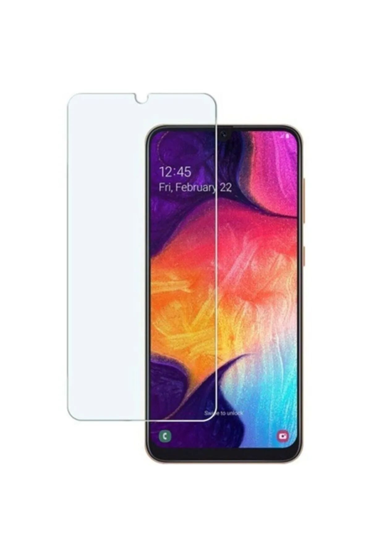 Samsung Galaxy A20 Uyumlu Premium Ekran Koruyucu 9h Sert Temperli Kırılmaz Cam Koruma Şeffaf - Lisinya