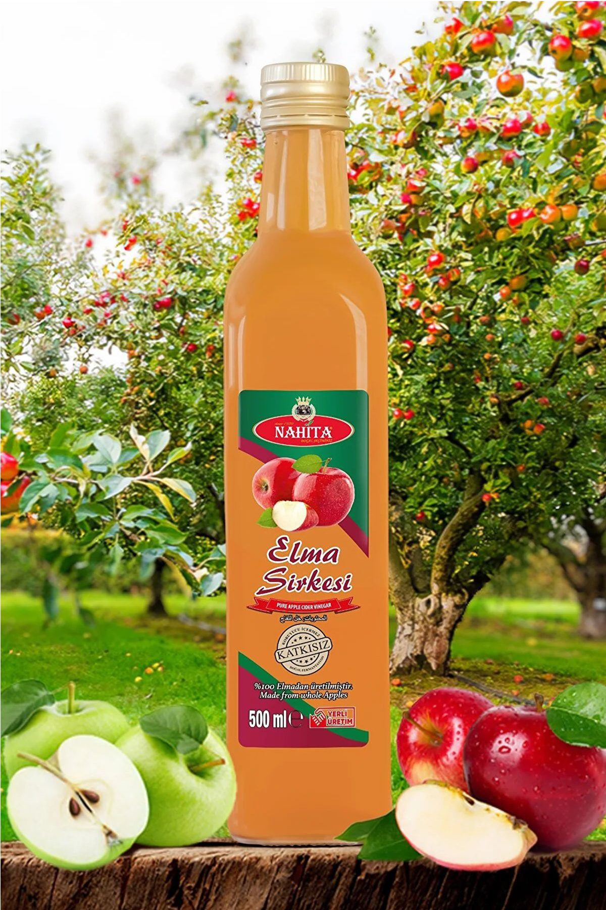 Elma Sirkesi % 100 doğal Katkısız 500 ml - Lisinya