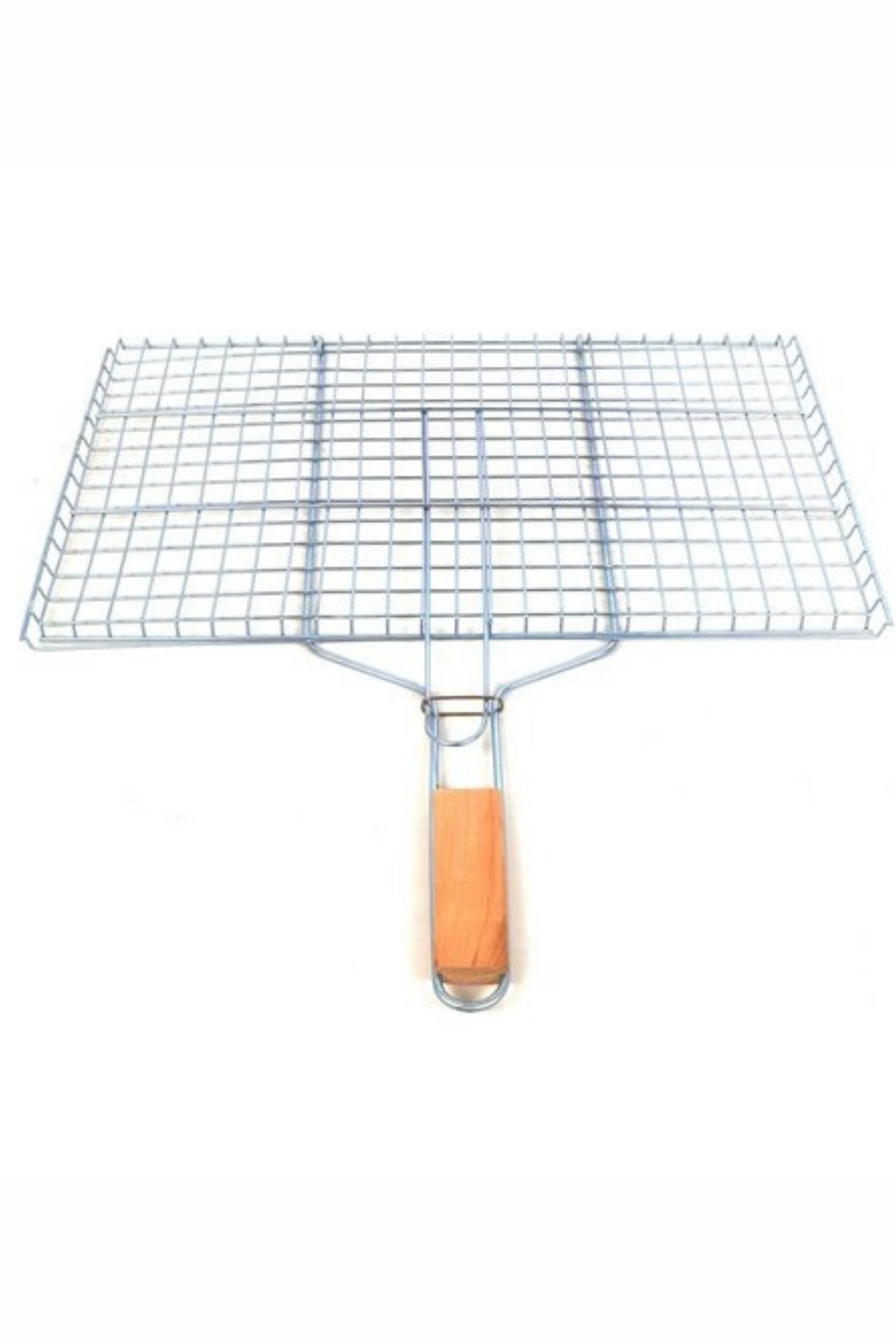 Ahşap Saplı Mangal Izgarası Galvanizli Paslanmaz Kafes Demir 32 x 42 cm - Lisinya