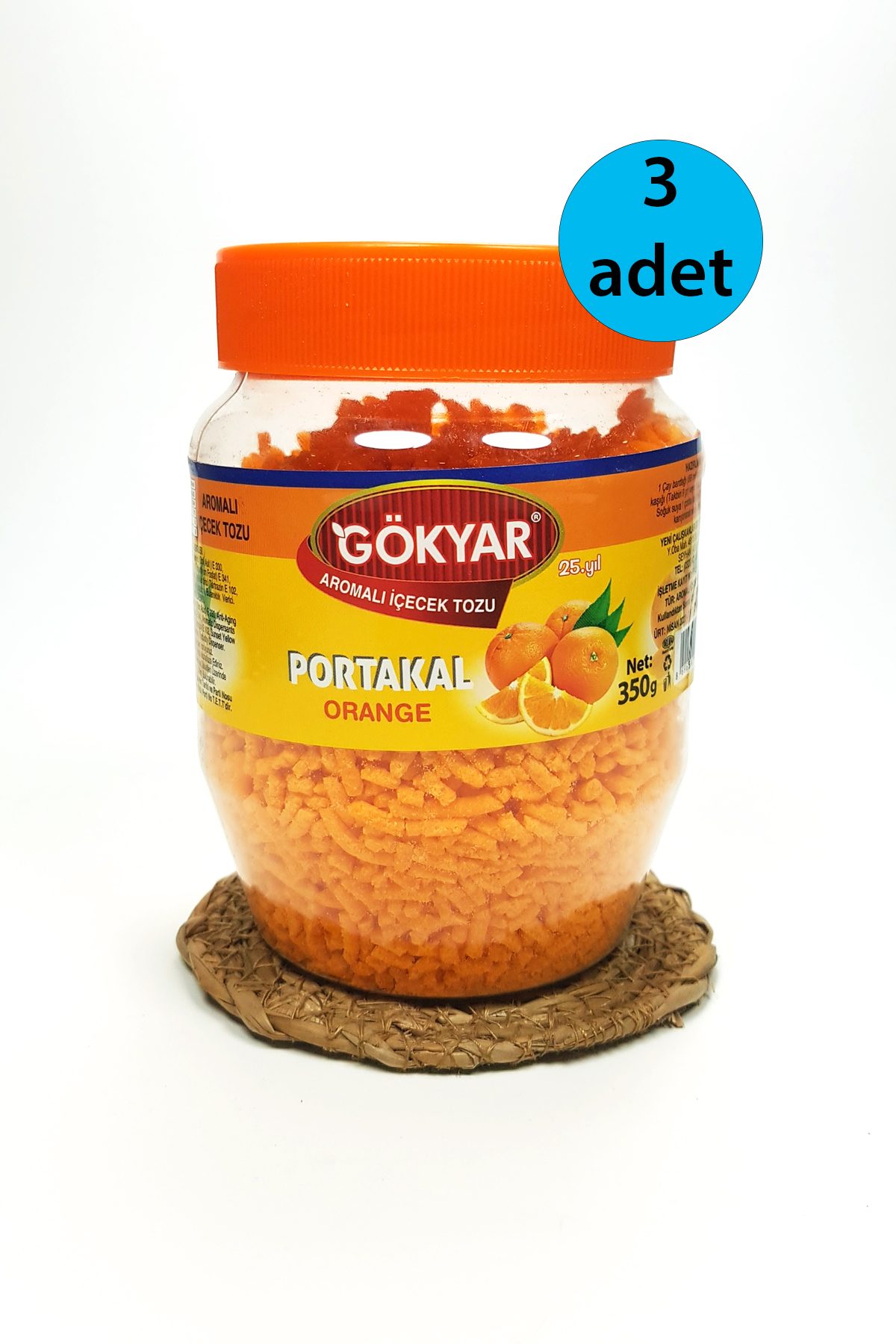 3 Adet Portakal Aromalı Toz Içecek Oralet 3x350 gr - Lisinya