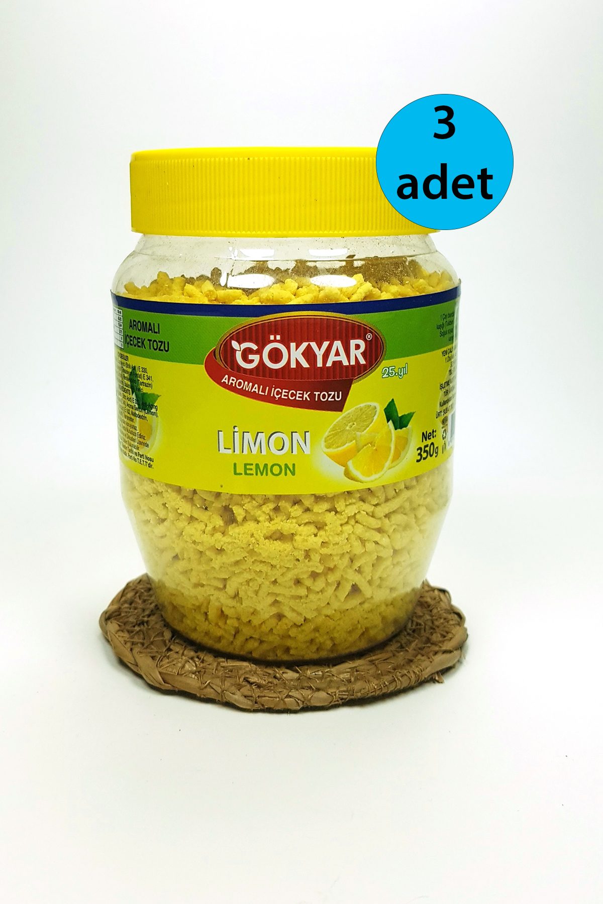 3 Adet Limon Aromalı Toz Içecek Oralet 3x350 gr - Lisinya