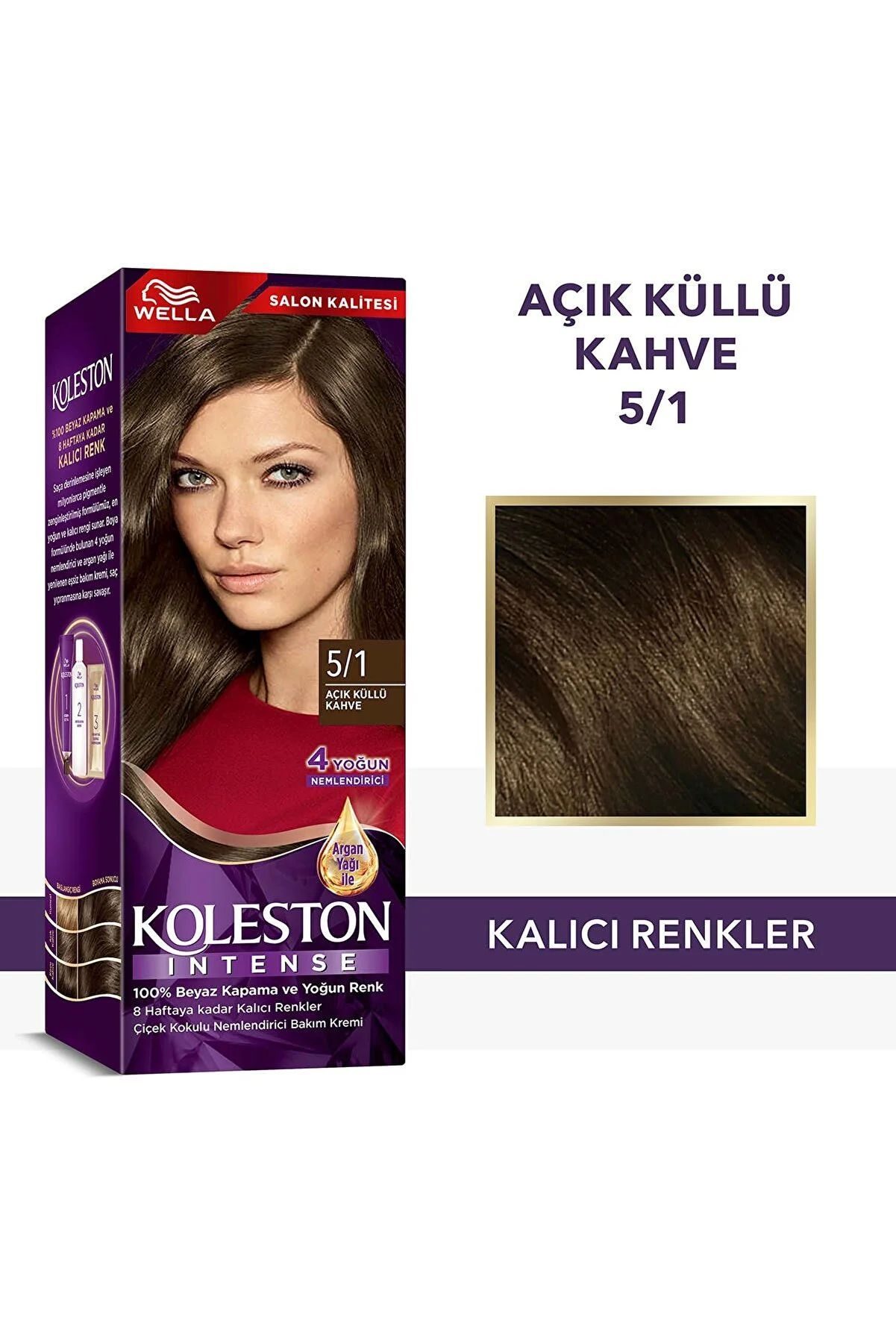 Koleston Intense Saç Boyası 5/1 Ekstra Küllü Kahve - Salon Kalitesi - Lisinya