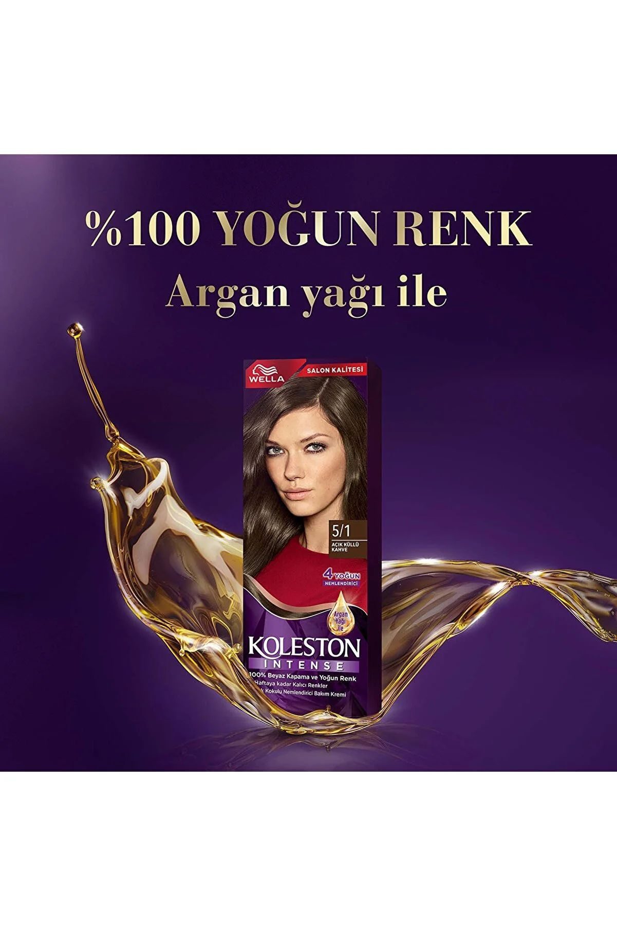 Koleston Intense Saç Boyası 5/1 Ekstra Küllü Kahve - Salon Kalitesi - Lisinya