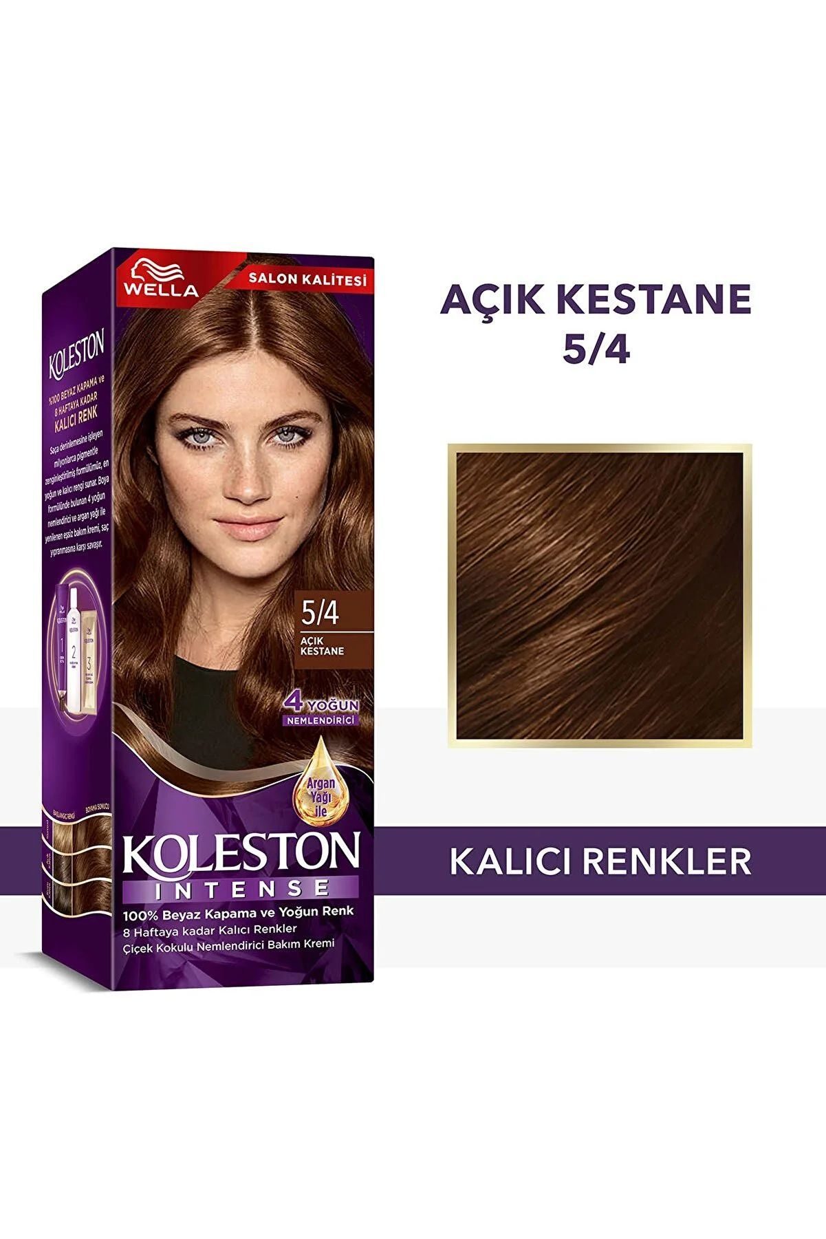 Koleston Intense Saç Boyası 5/4 Açık Kestane - Salon Kalitesi - Lisinya