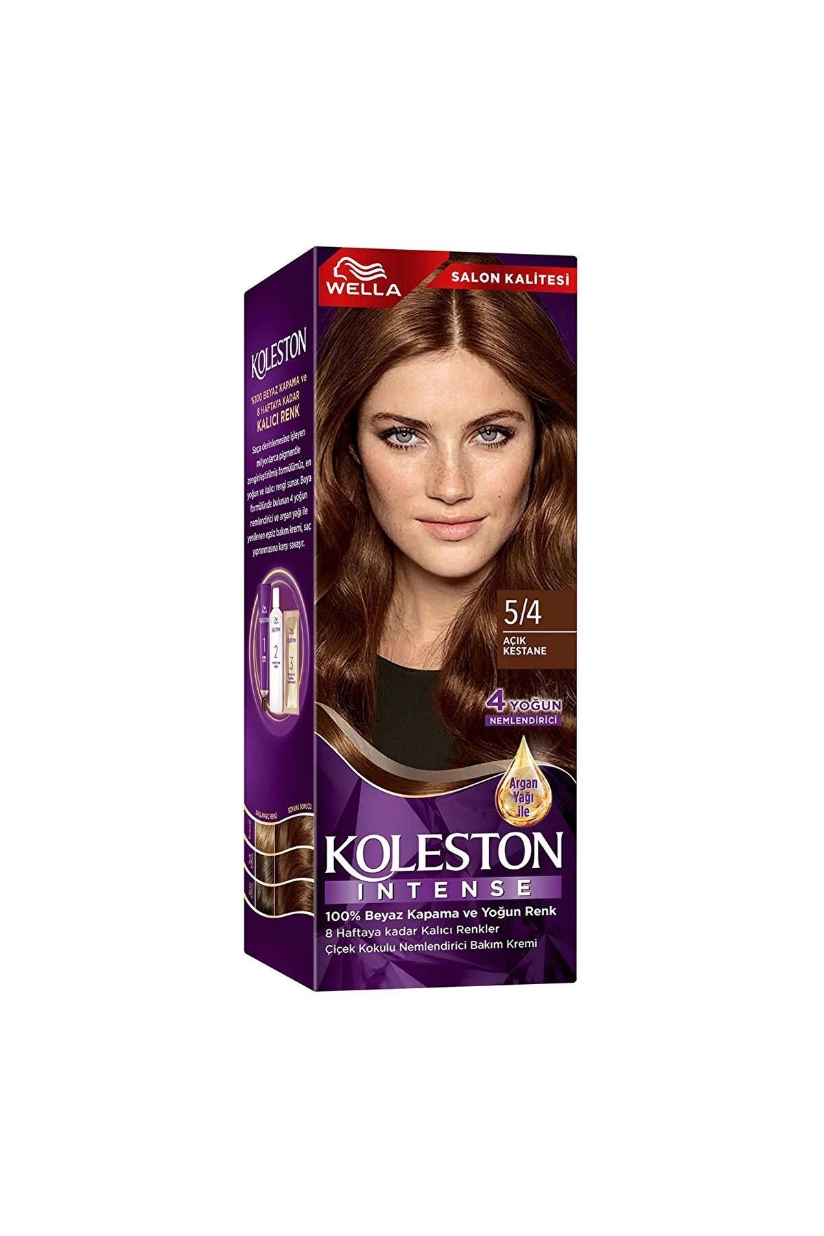 Koleston Intense Saç Boyası 5/4 Açık Kestane - Salon Kalitesi - Lisinya