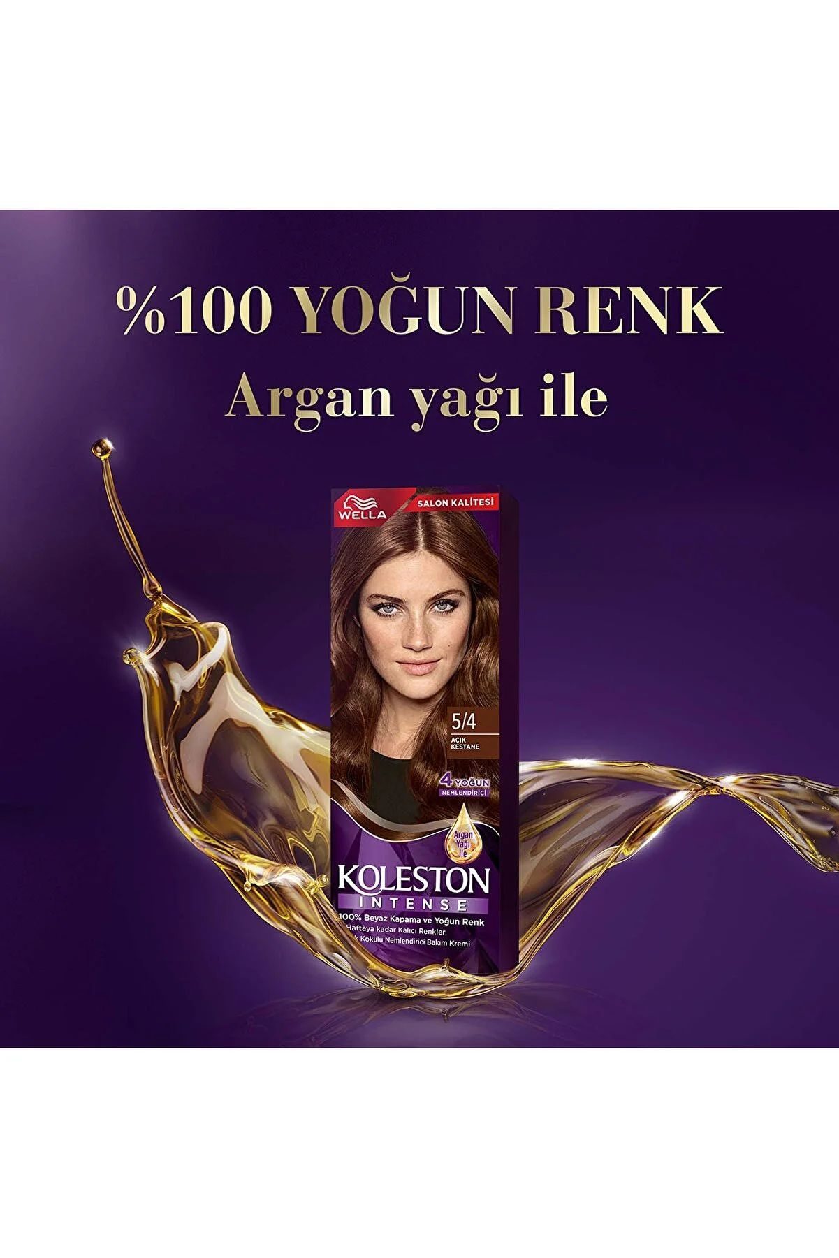 Koleston Intense Saç Boyası 5/4 Açık Kestane - Salon Kalitesi - Lisinya