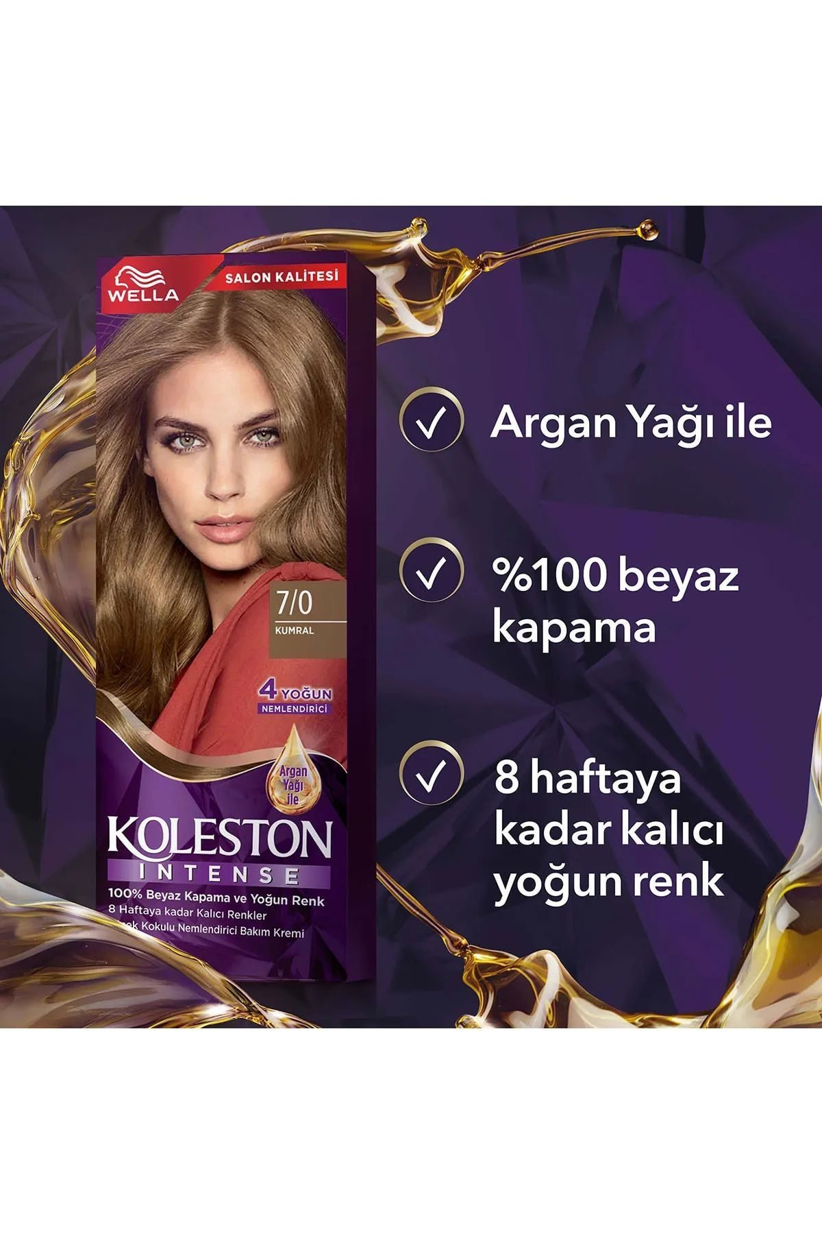 Koleston Intense Saç Boyası 7/0 Kumral - Salon Kalitesi - Lisinya