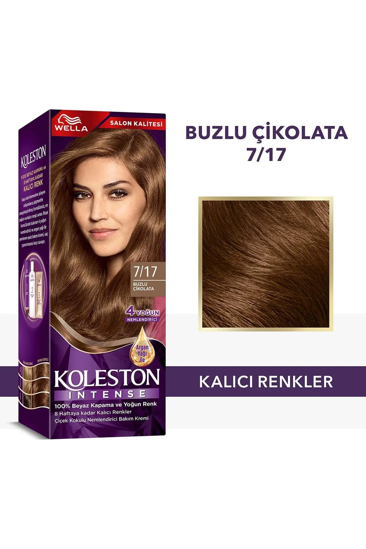 Koleston Intense Saç Boyası 7/17 Buzlu Çikolata - Salon Kalitesi - Lisinya