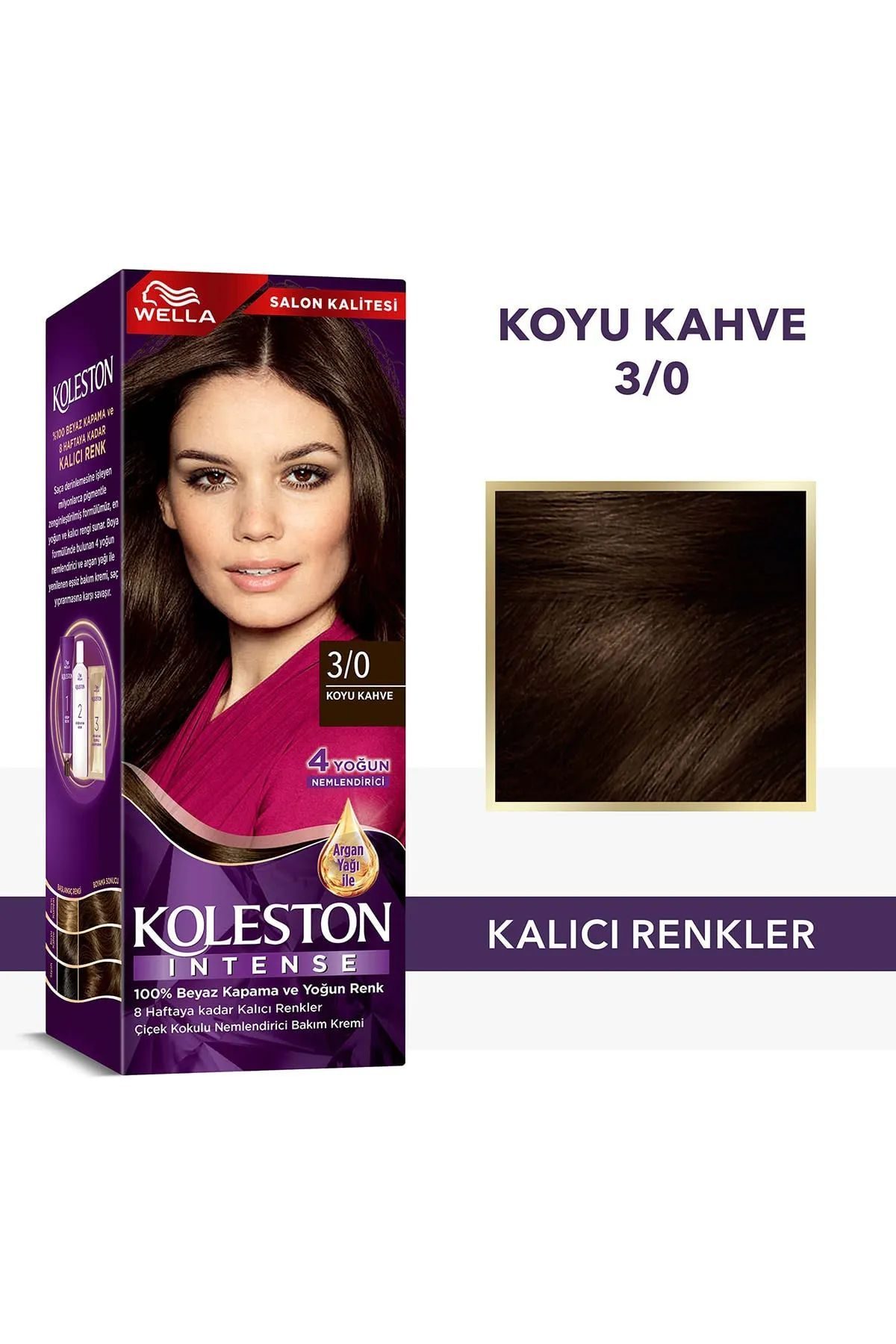 Koleston Intense Saç Boyası 3/0 Koyu Kahve - Salon Kalitesi - Lisinya