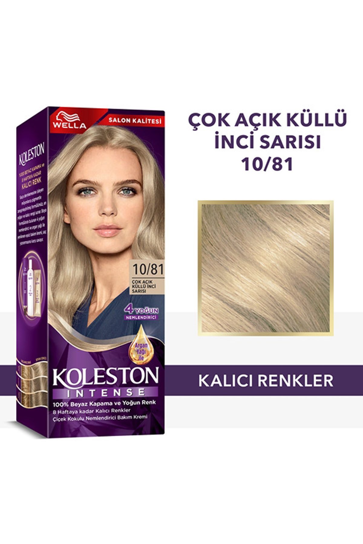 Koleston Intense Saç Boyası 10/81 Çok Açık Küllü İnci Sarısı - Salon Kalitesi - Lisinya