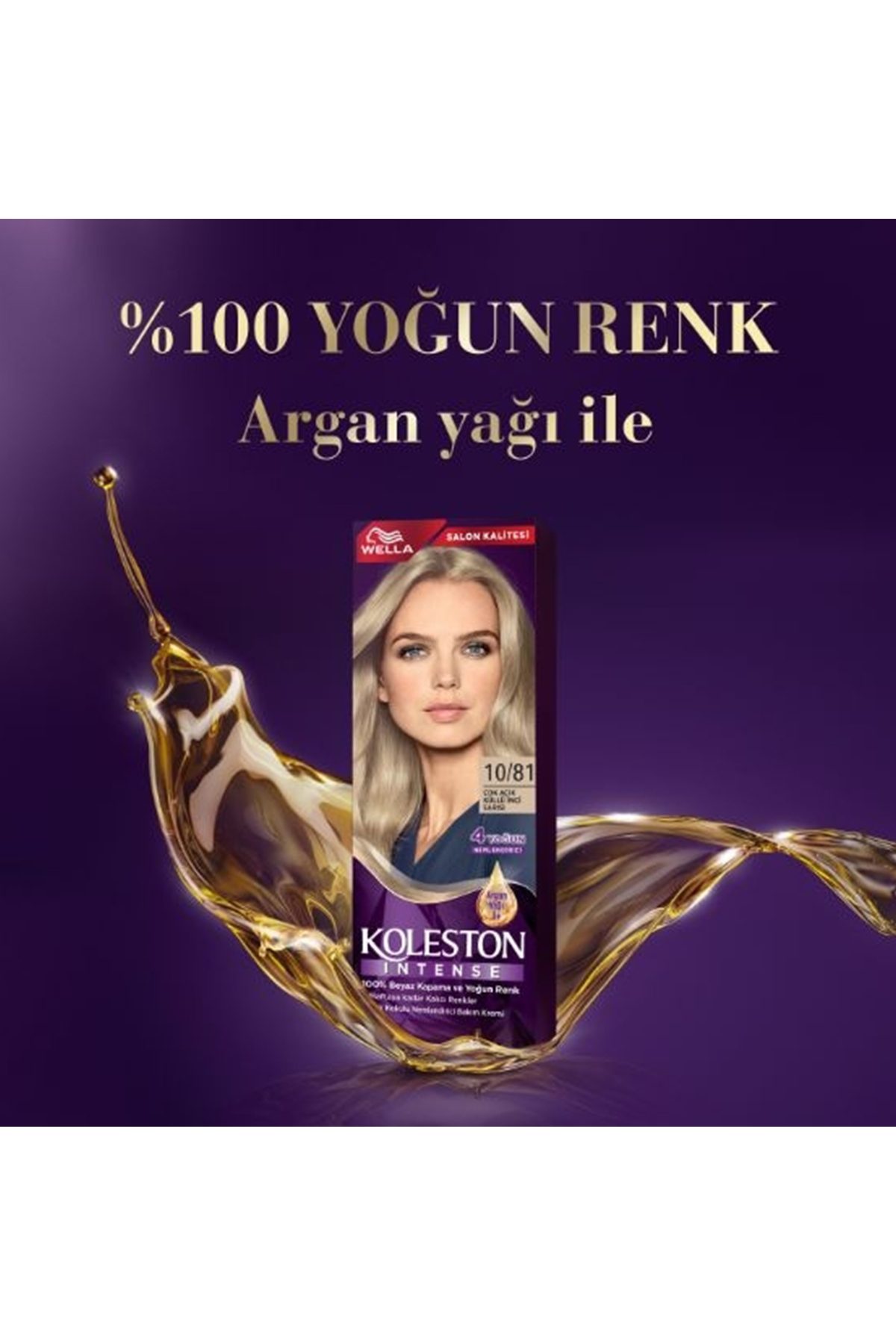 Koleston Intense Saç Boyası 10/81 Çok Açık Küllü İnci Sarısı - Salon Kalitesi - Lisinya