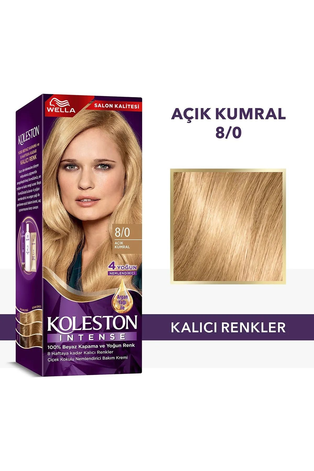 Koleston Intense Saç Boyası 8/0 Açık Kumral - Salon Kalitesi - Lisinya