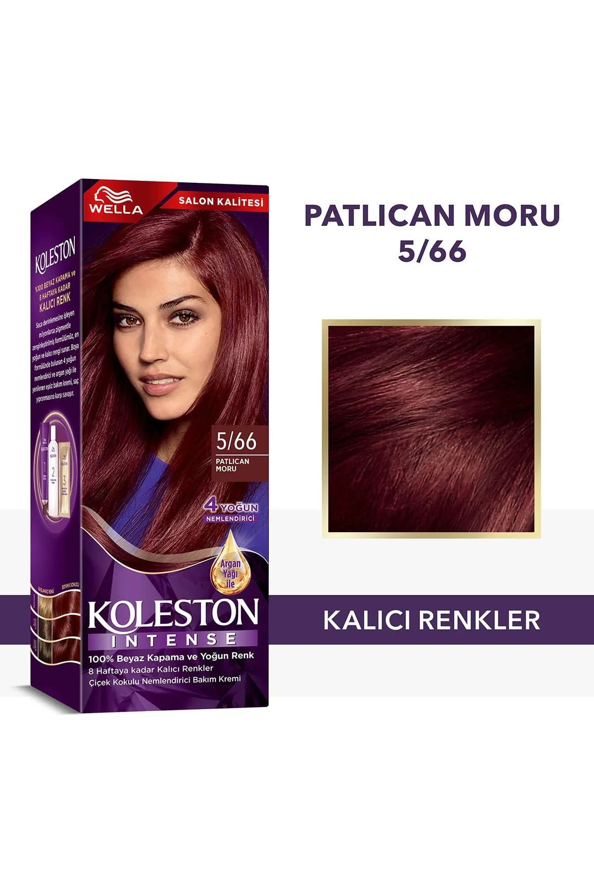 Koleston Intense Saç Boyası 5/66 Patlıcan Moru - Salon Kalitesi - Lisinya