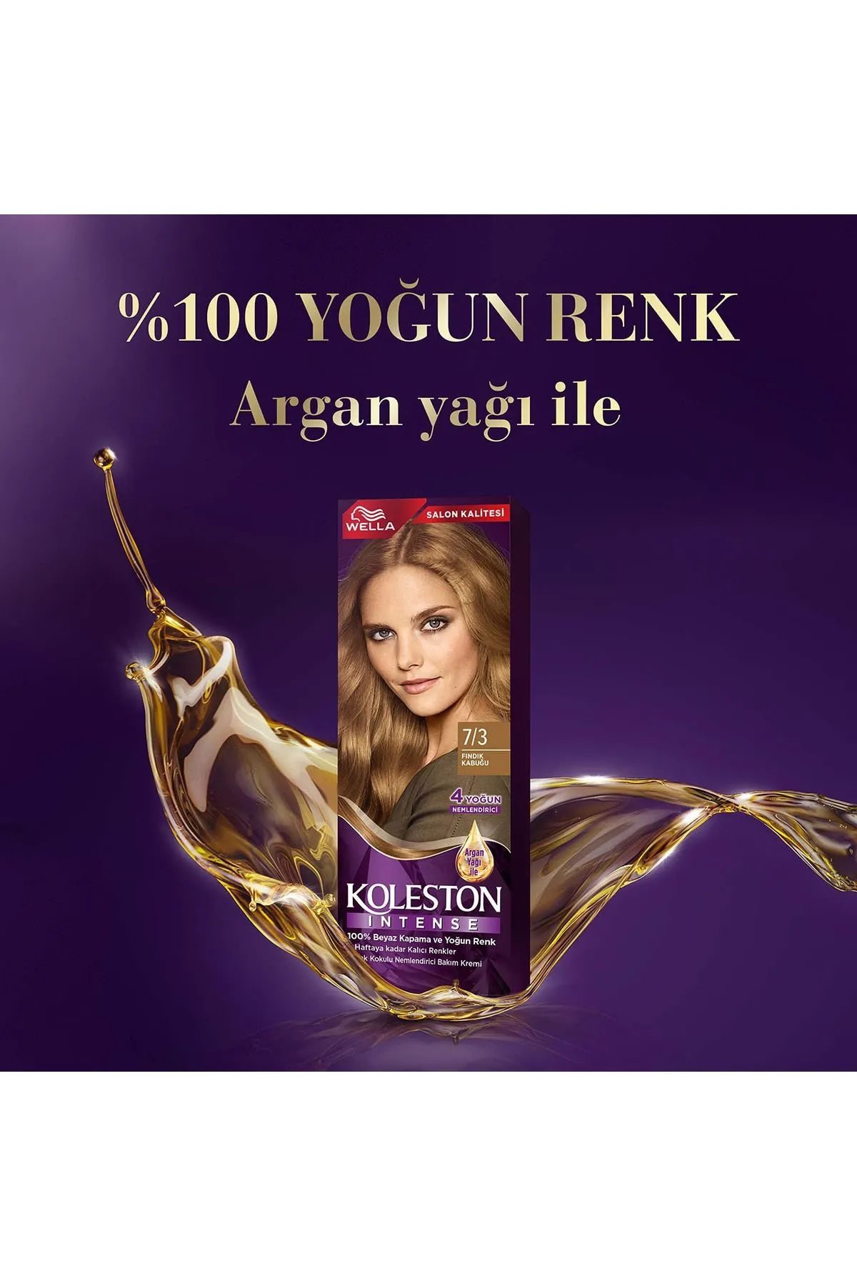 Koleston Intense Saç Boyası 7/3 Fındık Kabuğu - Salon Kalitesi - Lisinya