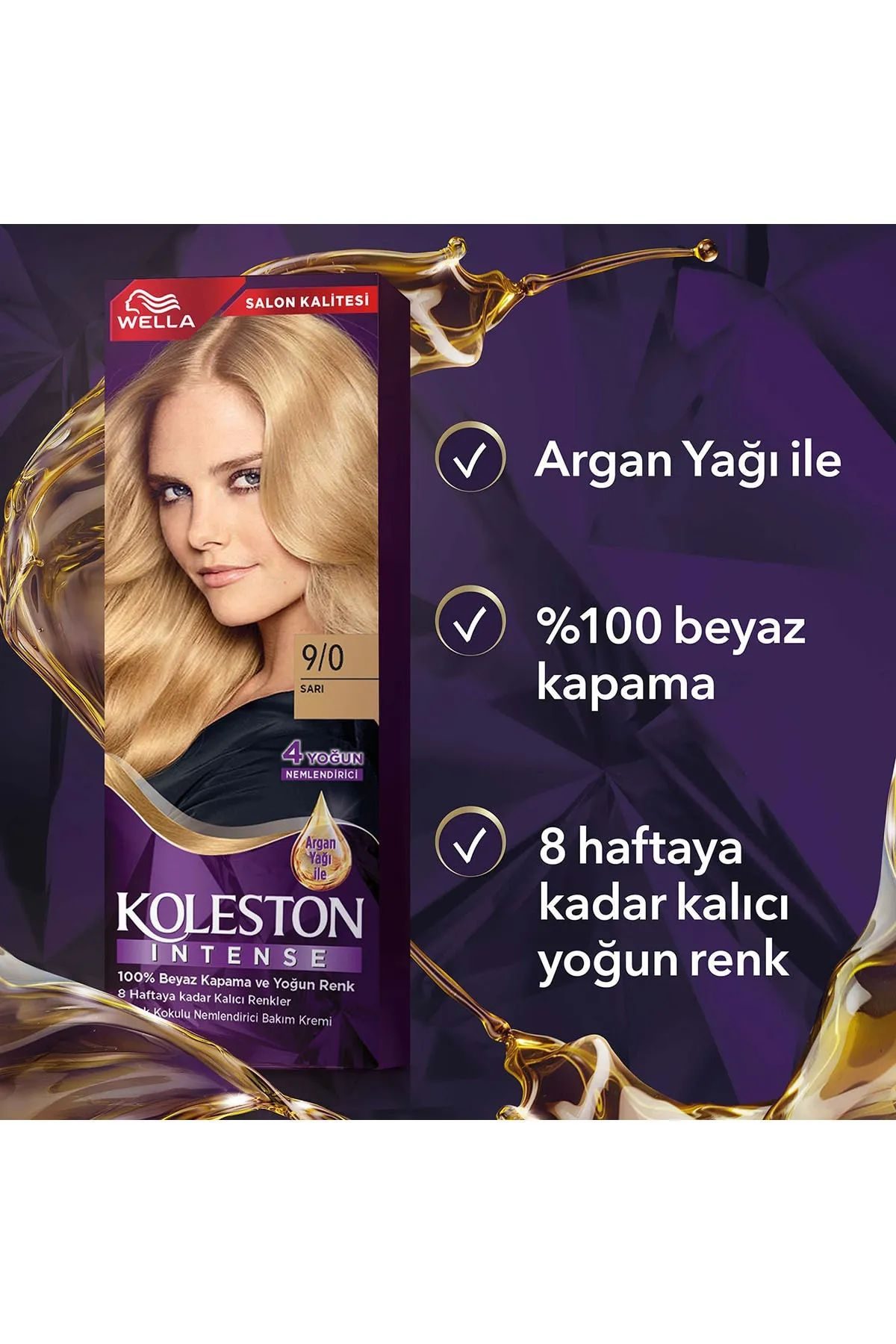 Koleston Intense Saç Boyası 9/0 Sarı - Salon Kalitesi - Lisinya