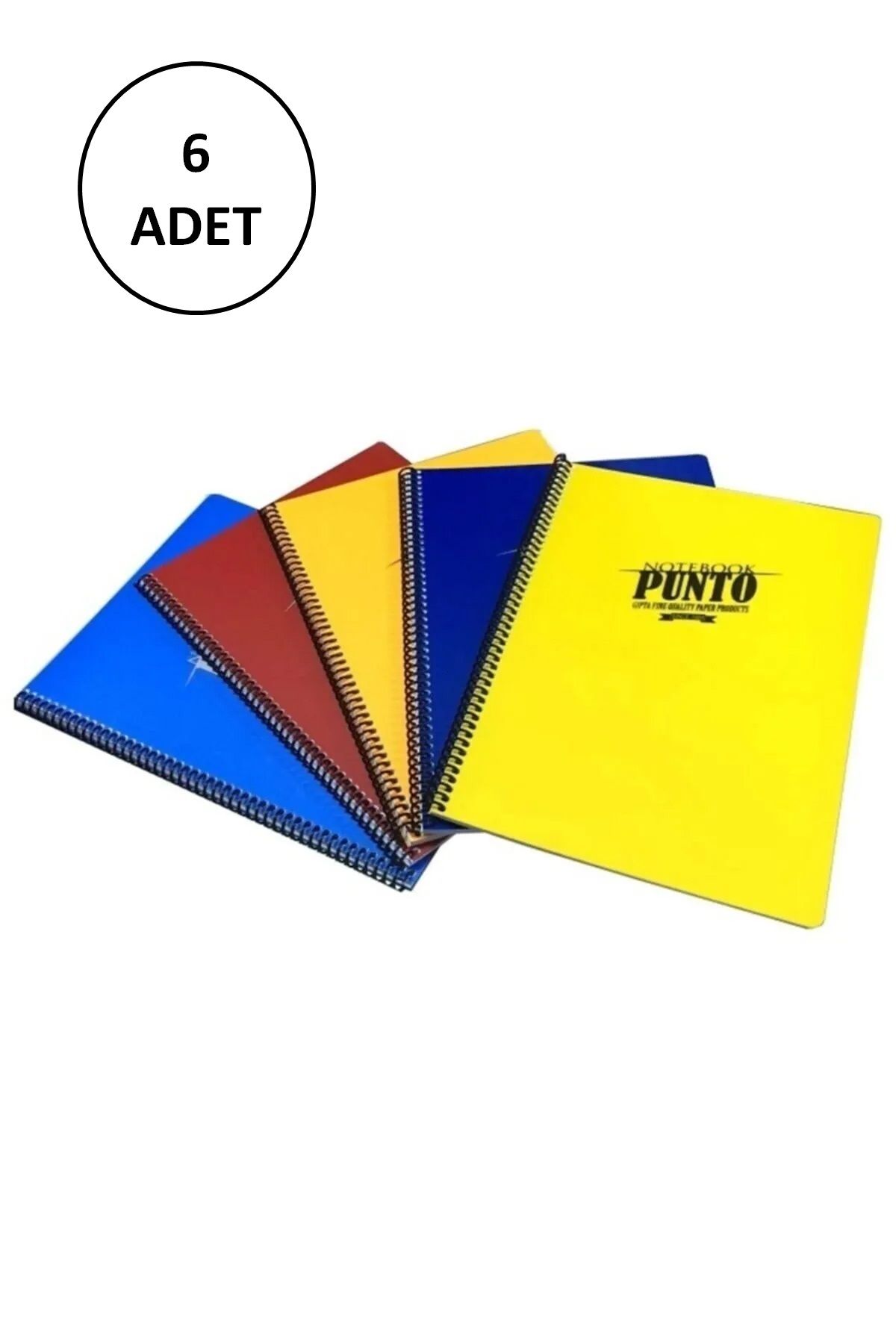 GIPTA Punto Spiral Pp Kapak Defter (a4) 180 Yaprak ( Çizgili ) 6 Adet - Lisinya