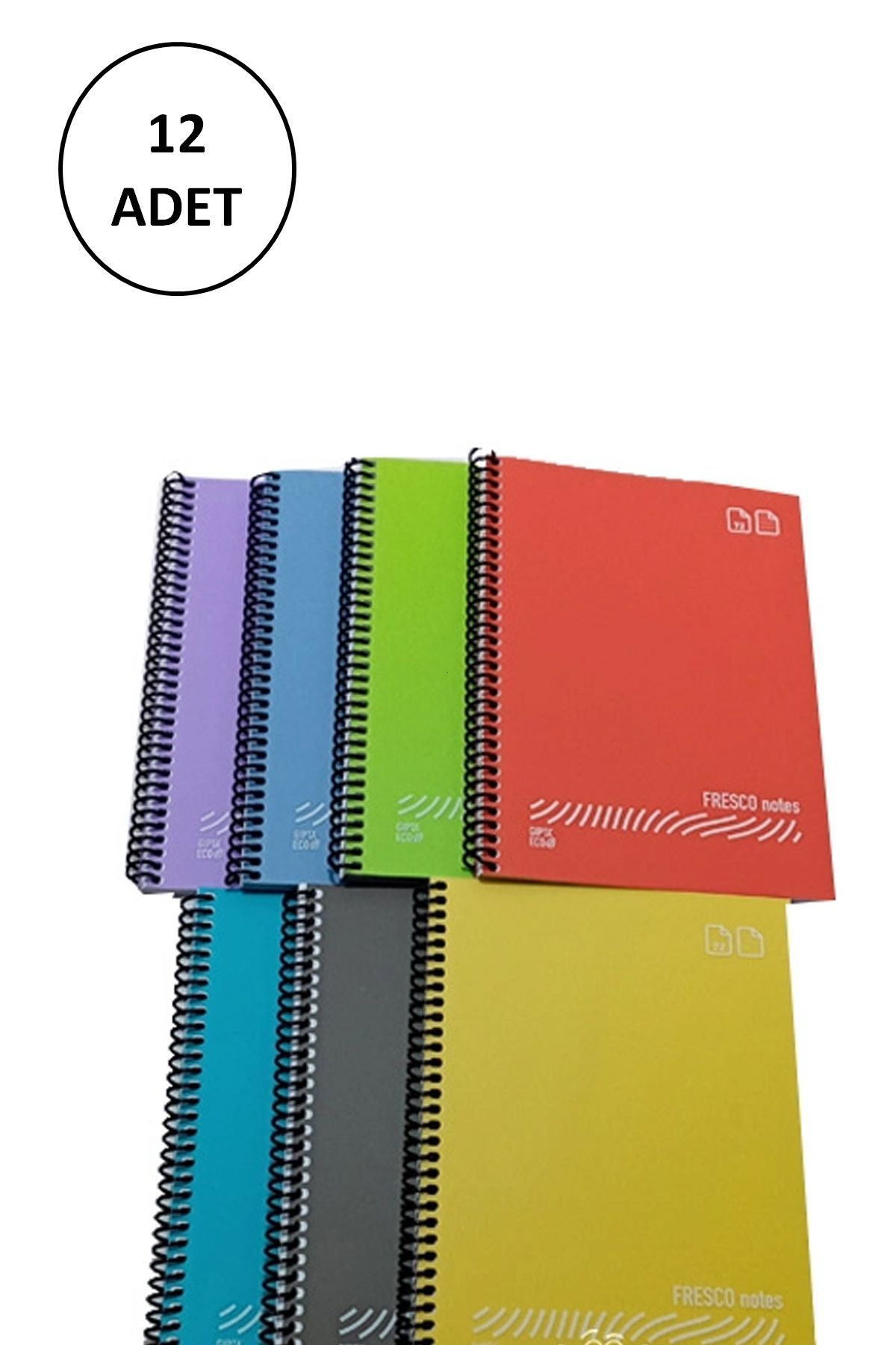 FRESCO Spiralli Plastik Kapak Defter A4 80 Yaprak Çizgili GP.3-4899000-2011 - Lisinya