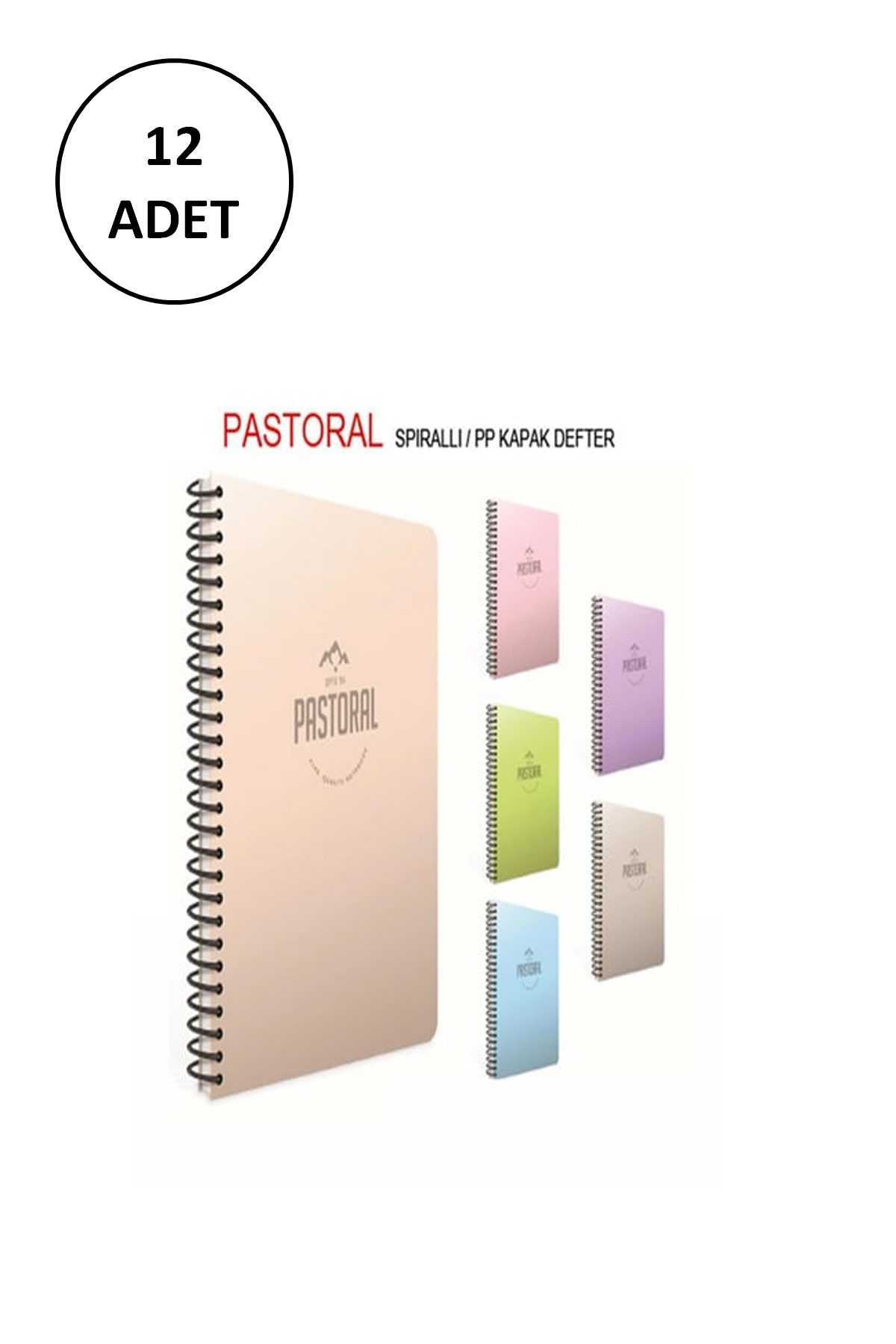 Gıpta Pastoral 17X24 Spiralli Pp Kapak Defter 96 Yaprak Çizgisiz - Lisinya