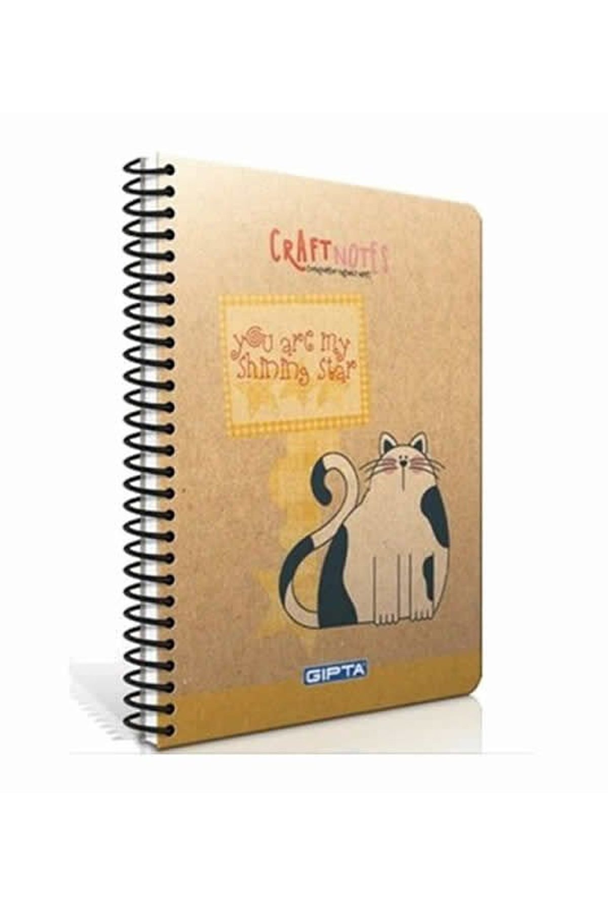 Gıpta Craft Notes A4 100 Yaprak Düz Spiralli Sert Kapaklı Defter - Lisinya