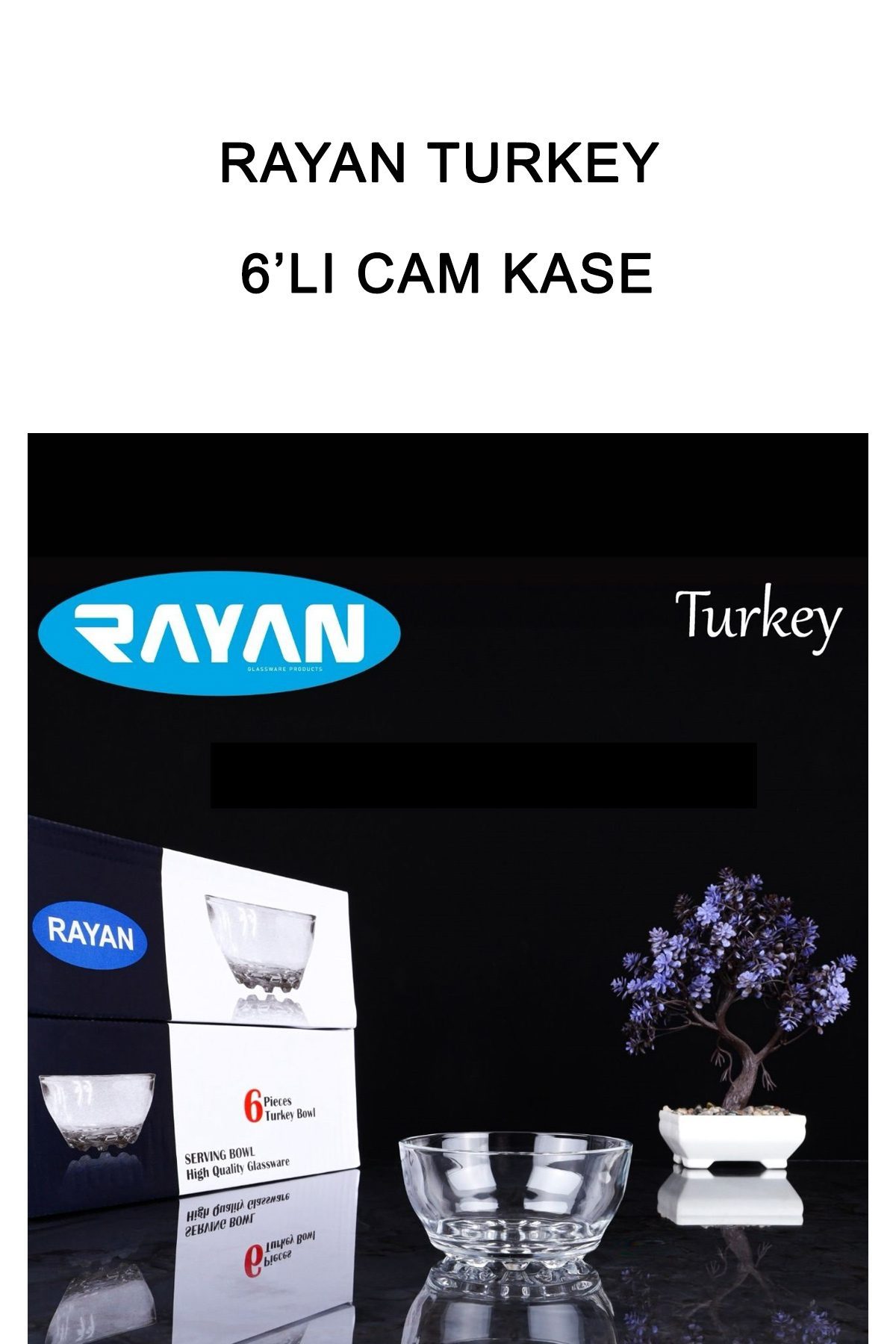 Rayan Lisinyaey 6'lı Cam Kase - Lisinya