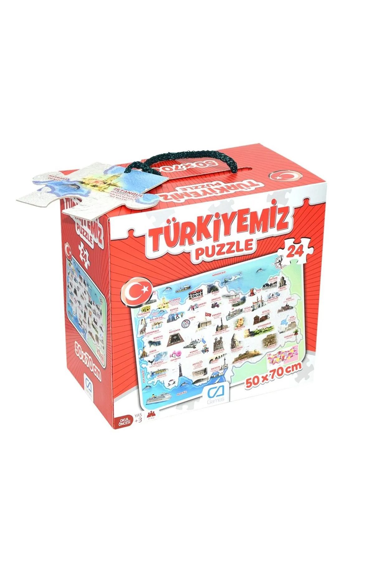 Türkiyemiz Yer Puzzle 24 Parça - Lisinya