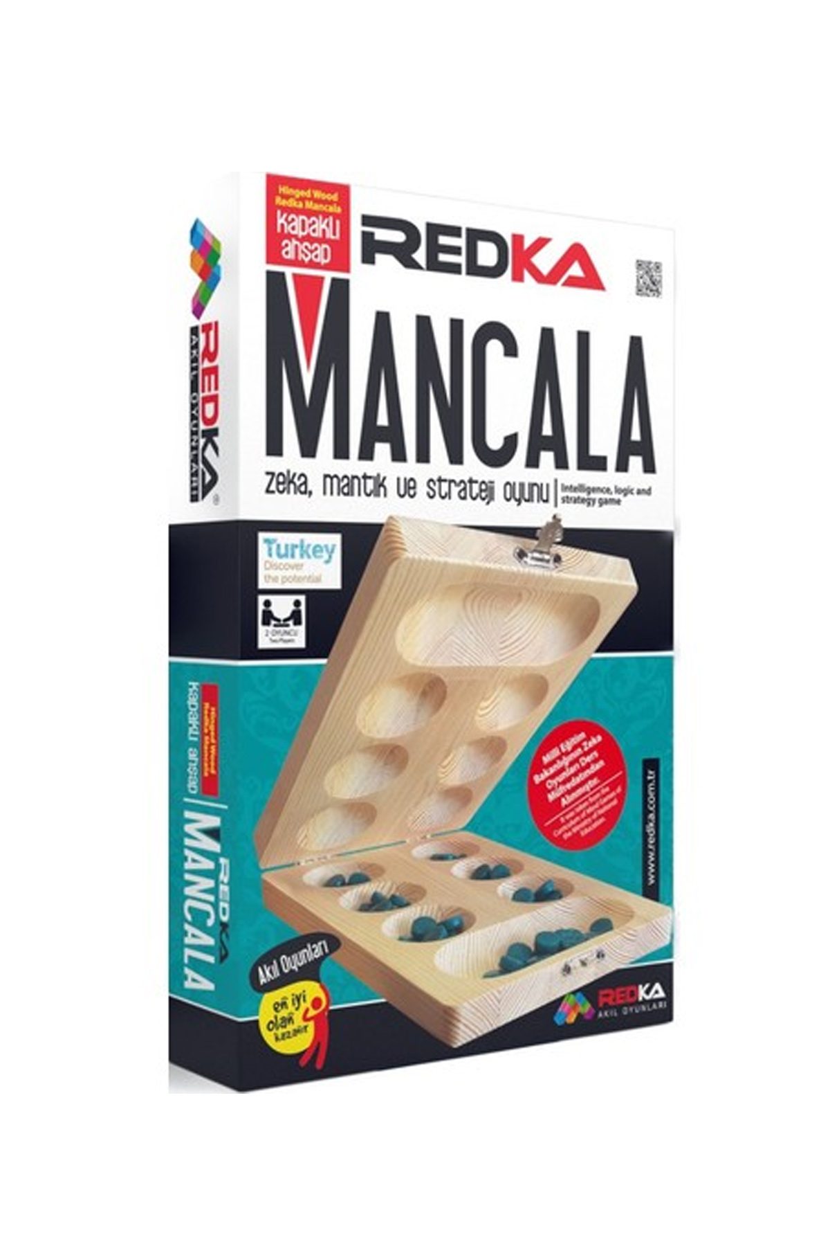 Redka Ahşap Kapaklı Mancala Strateji Oyunu - Lisinya