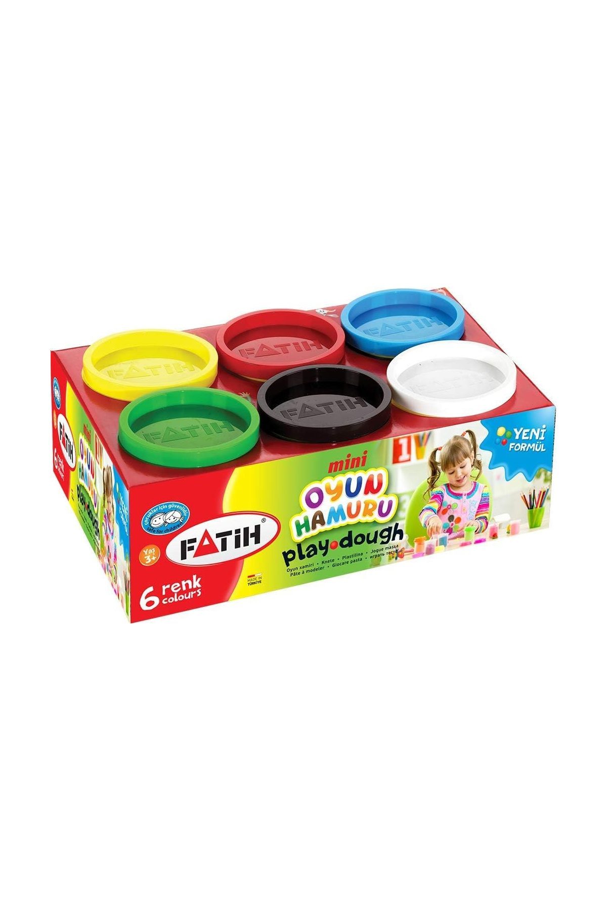 Fatih 6 Renk Oyun Hamuru FA50072OH6R 6 Renk 6 x 130 = 780 Gram - Lisinya