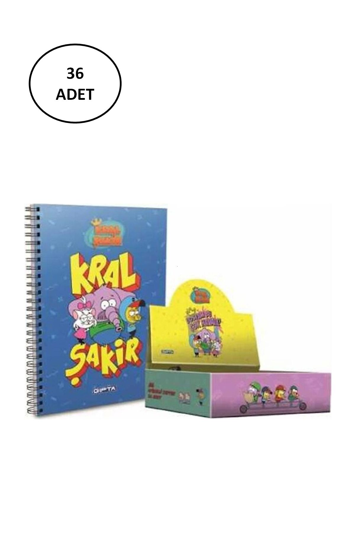 Gıpta Kral Şakir Spiralli A6 Karton Kapaklı Defter Stand - Lisinya