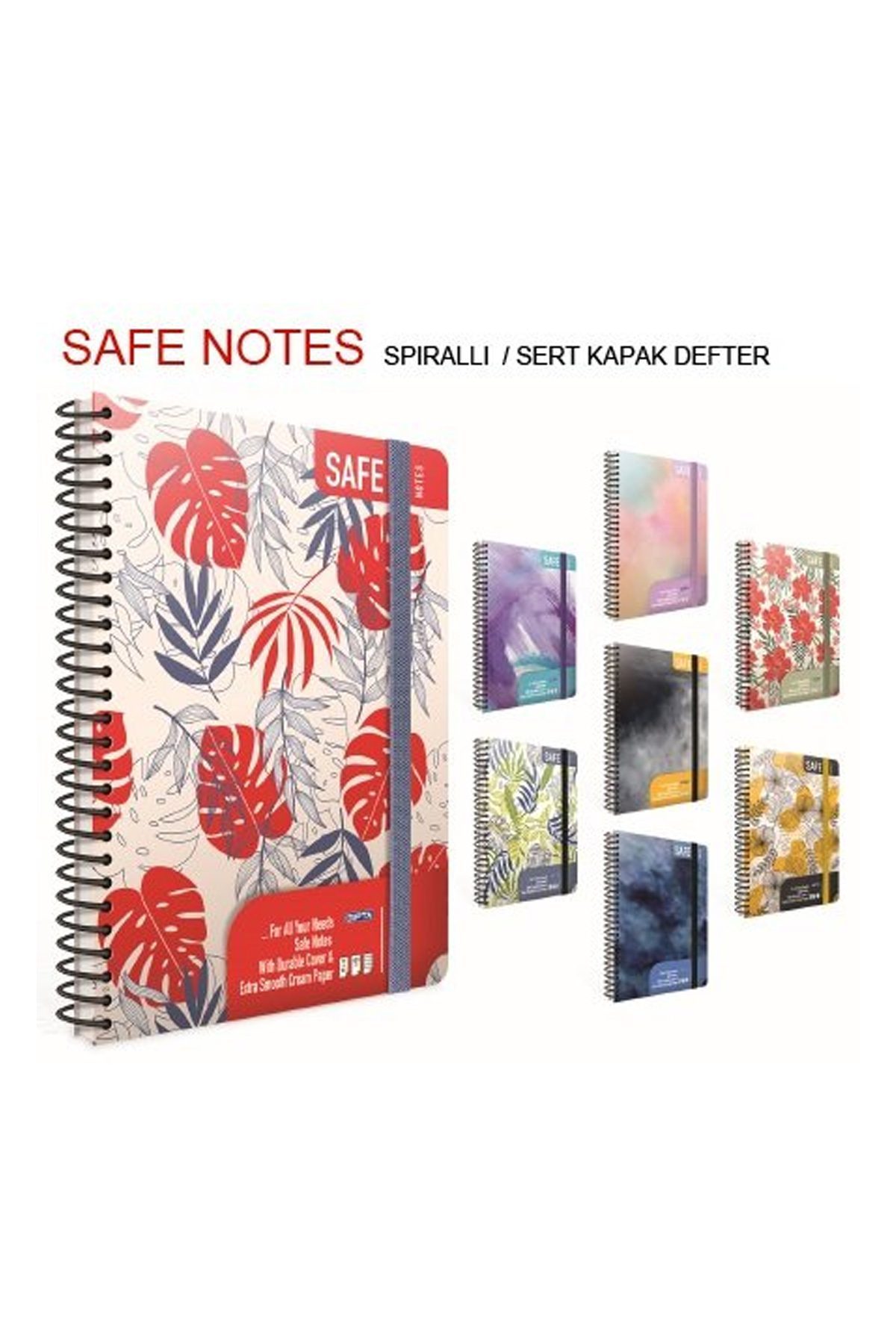 Gıpta Safe Notes Noktalı Defter Sert Kapak Spiralli 17x24 120 Yaprak - Lisinya