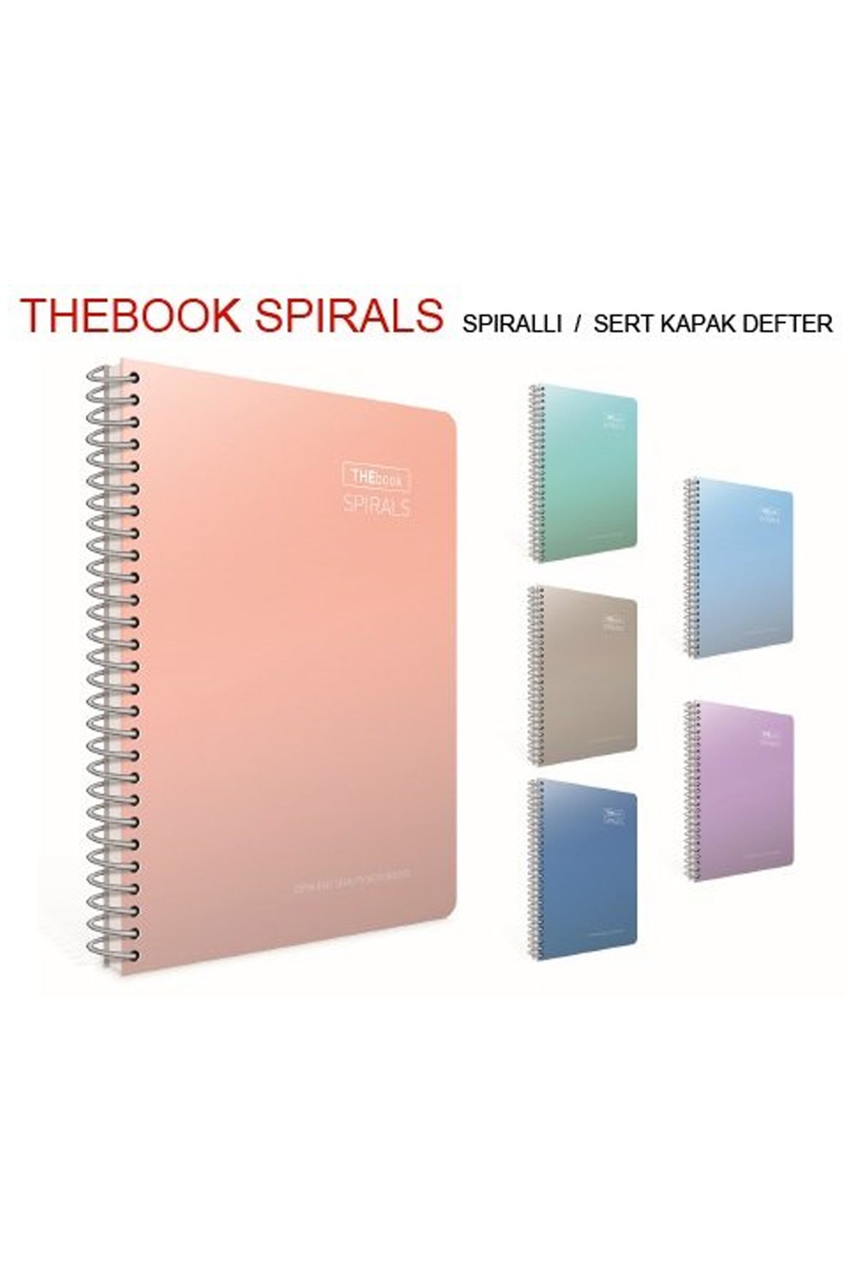 Gıpta Thebook 17x24 Sert Kapak Spiralli Pastel Defter 140 Yaprak Çizgili - Lisinya