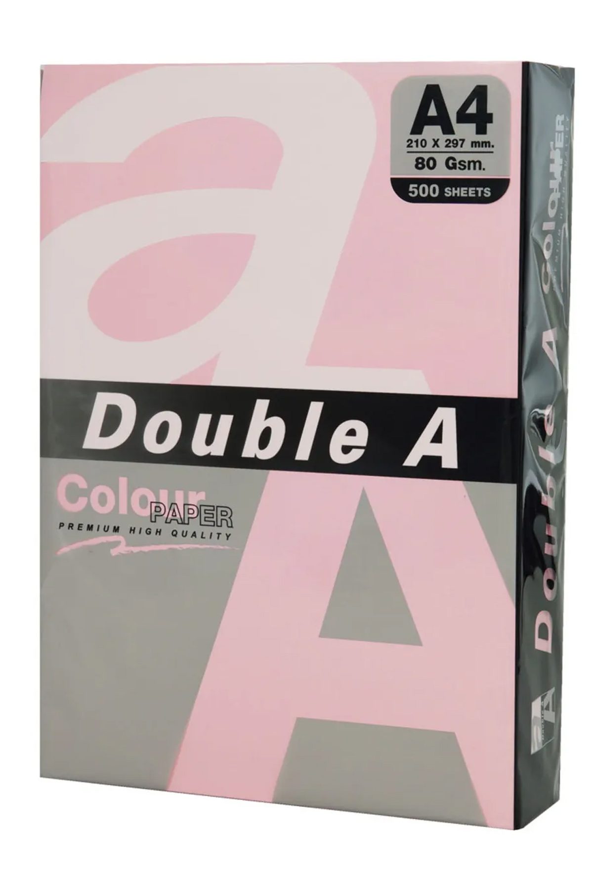 Double A Renkli Fotokobi Kağıdı 500 LÜ A4 80 GR Pastel Pembe (1 Top 500 Yaprak) - Lisinya