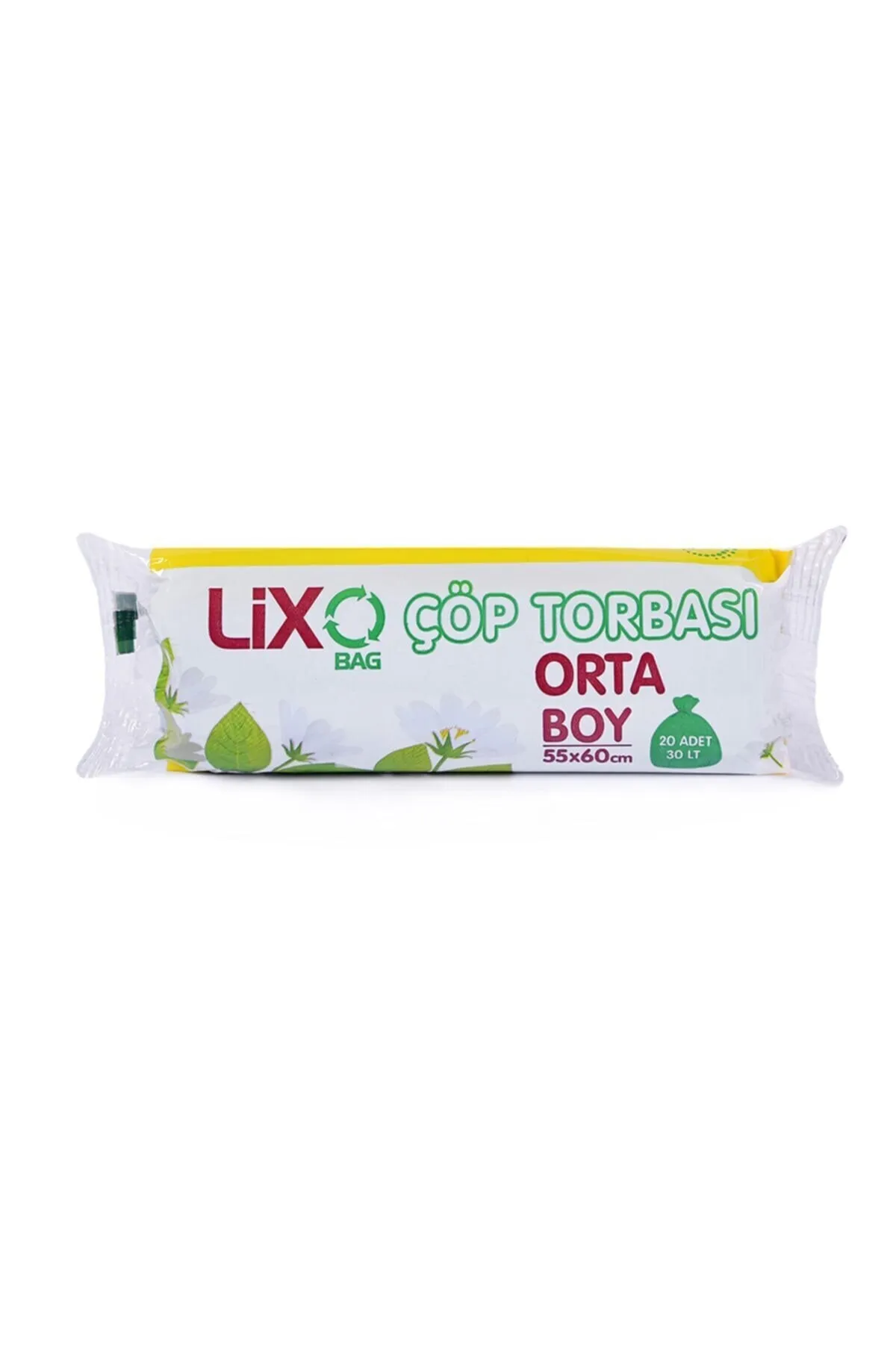 Orta Boy Çöp Torbası 55 x 60 cm 20 Li Rulo x 1 Paket = 20 Adet (Mavi) - Lisinya