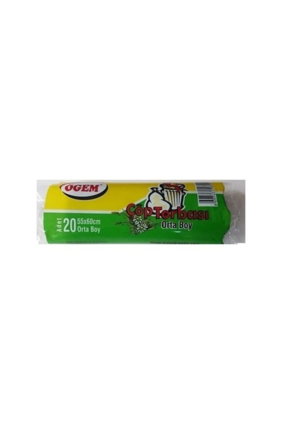 Orta Boy Çöp Torbası 55 x 60 cm 20 Li Rulo x 1 Paket = 20 Adet (Siyah) - Lisinya