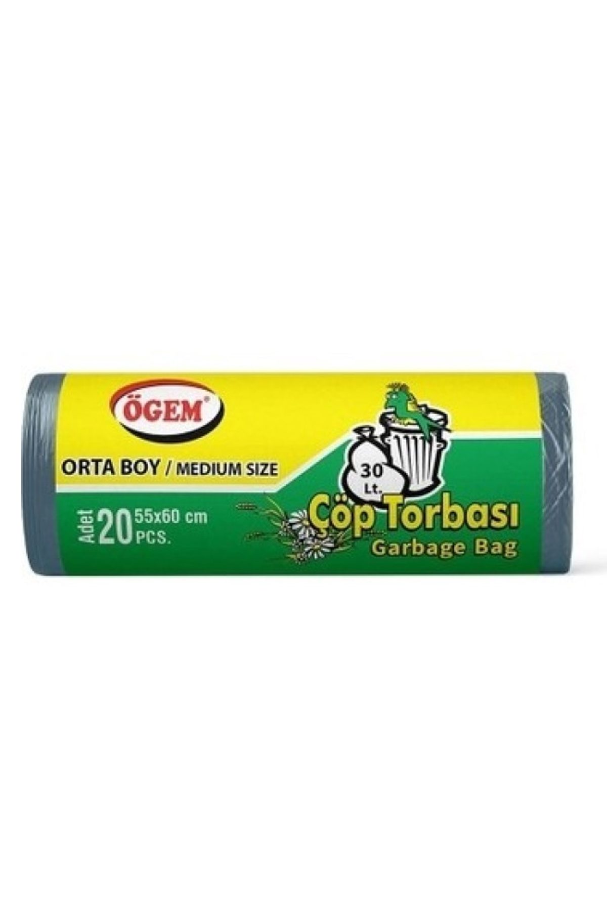 Orta Boy Çöp Torbası 55 x 60 cm 20 Li Rulo x 5 Paket = 100 Adet (Mavi) - Lisinya